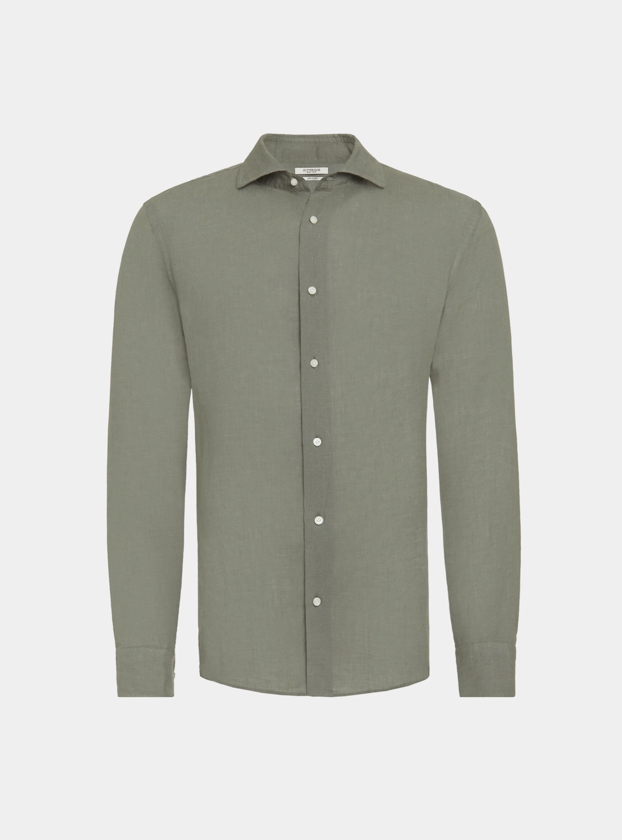 Camicia in puro lino, SALVIA 0602C