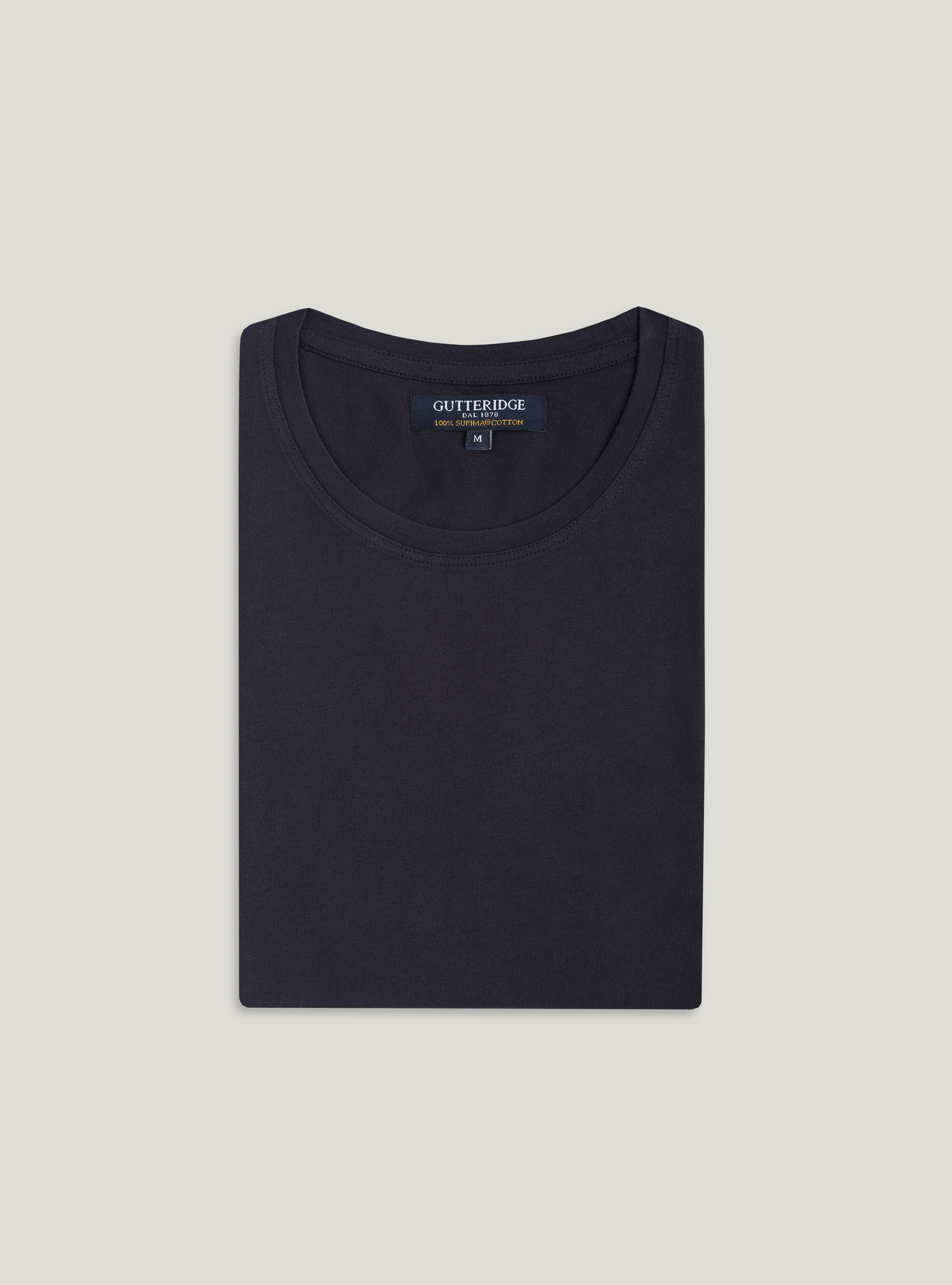 Tshirt in jersey di cotone supima, BLU NAVY