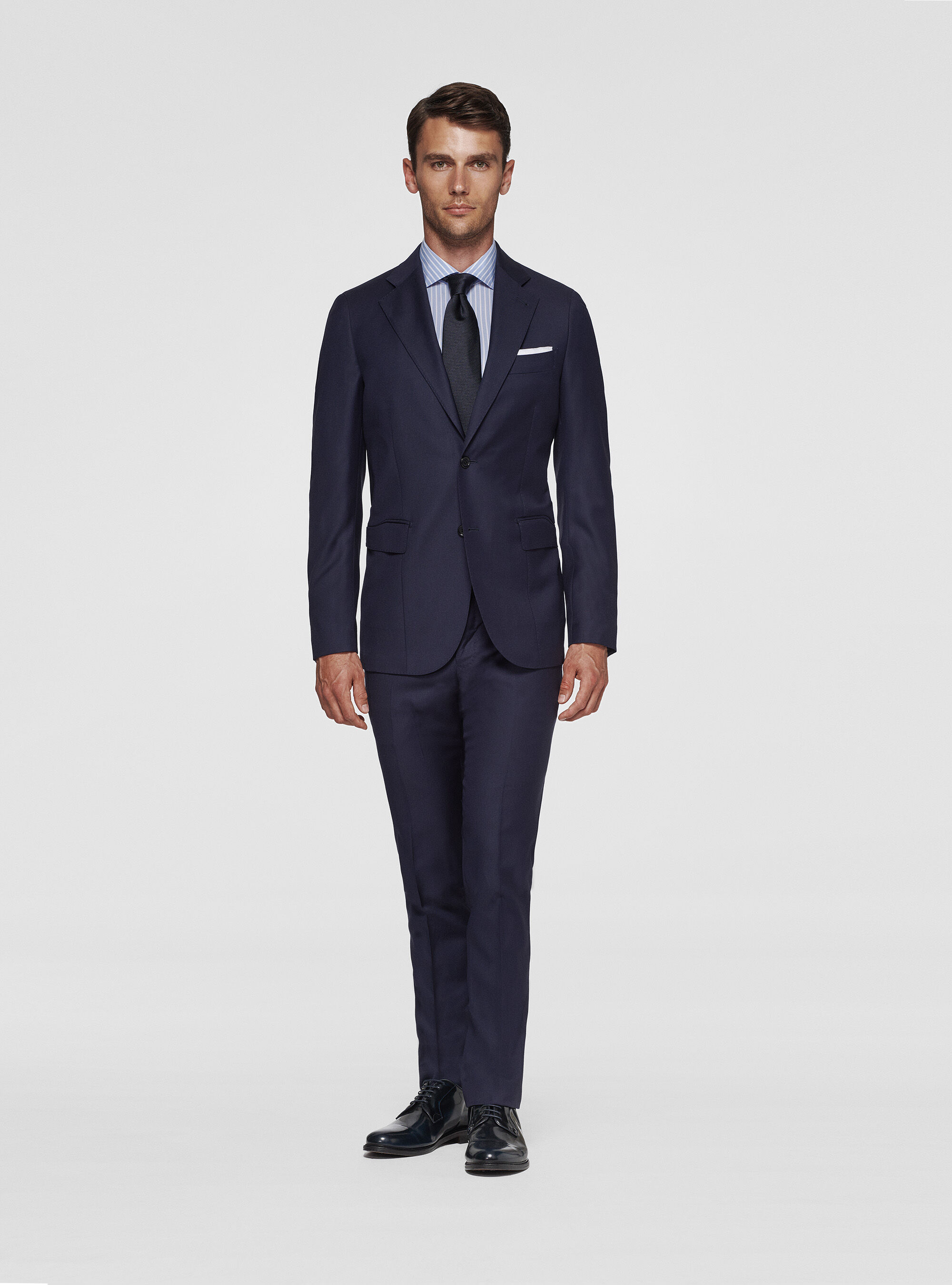 Giacca in pura lana superfine 110's, BLU NAVY