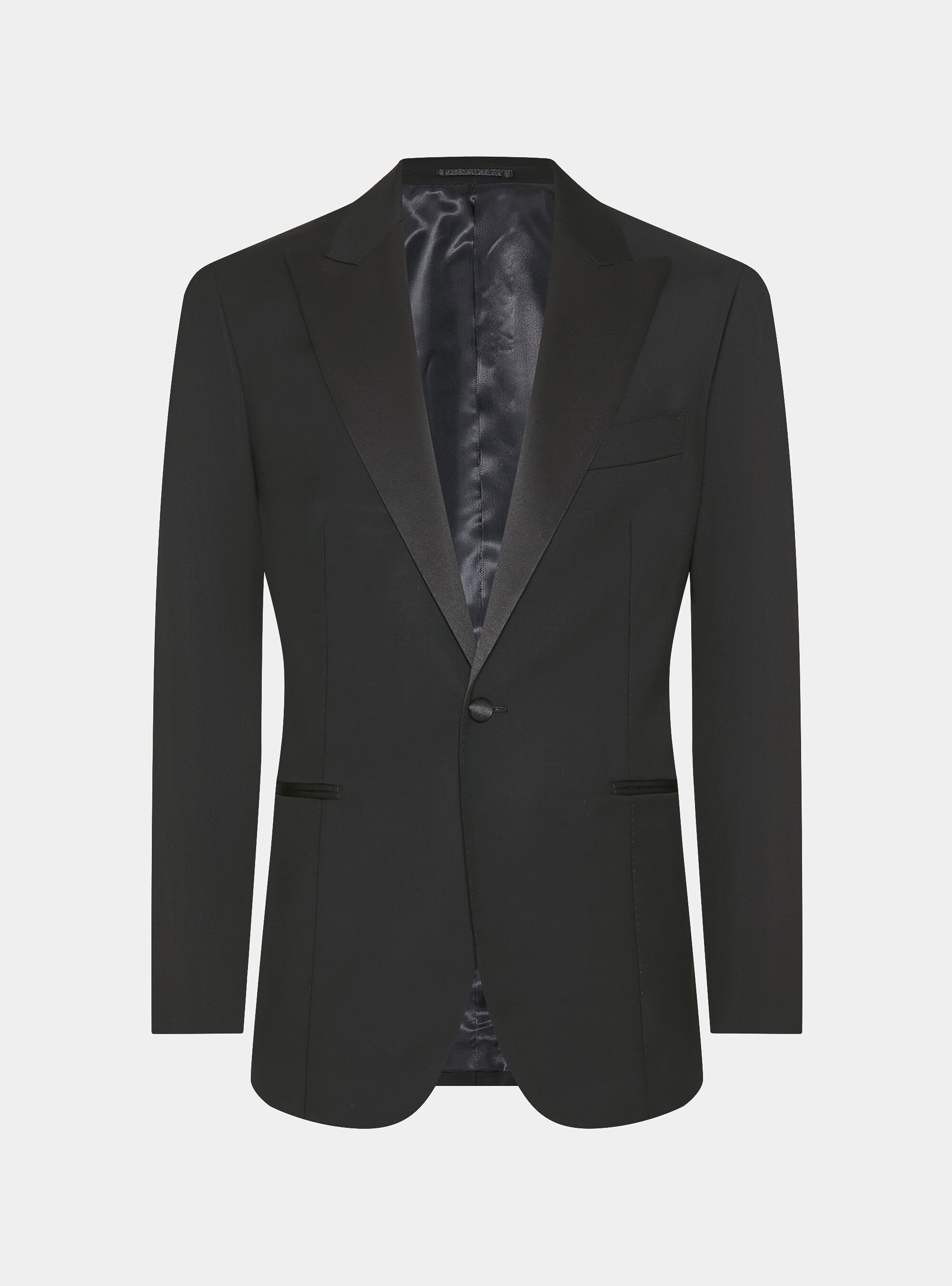 Giacca smoking in lana Vitale Barberis Canonico, NERO