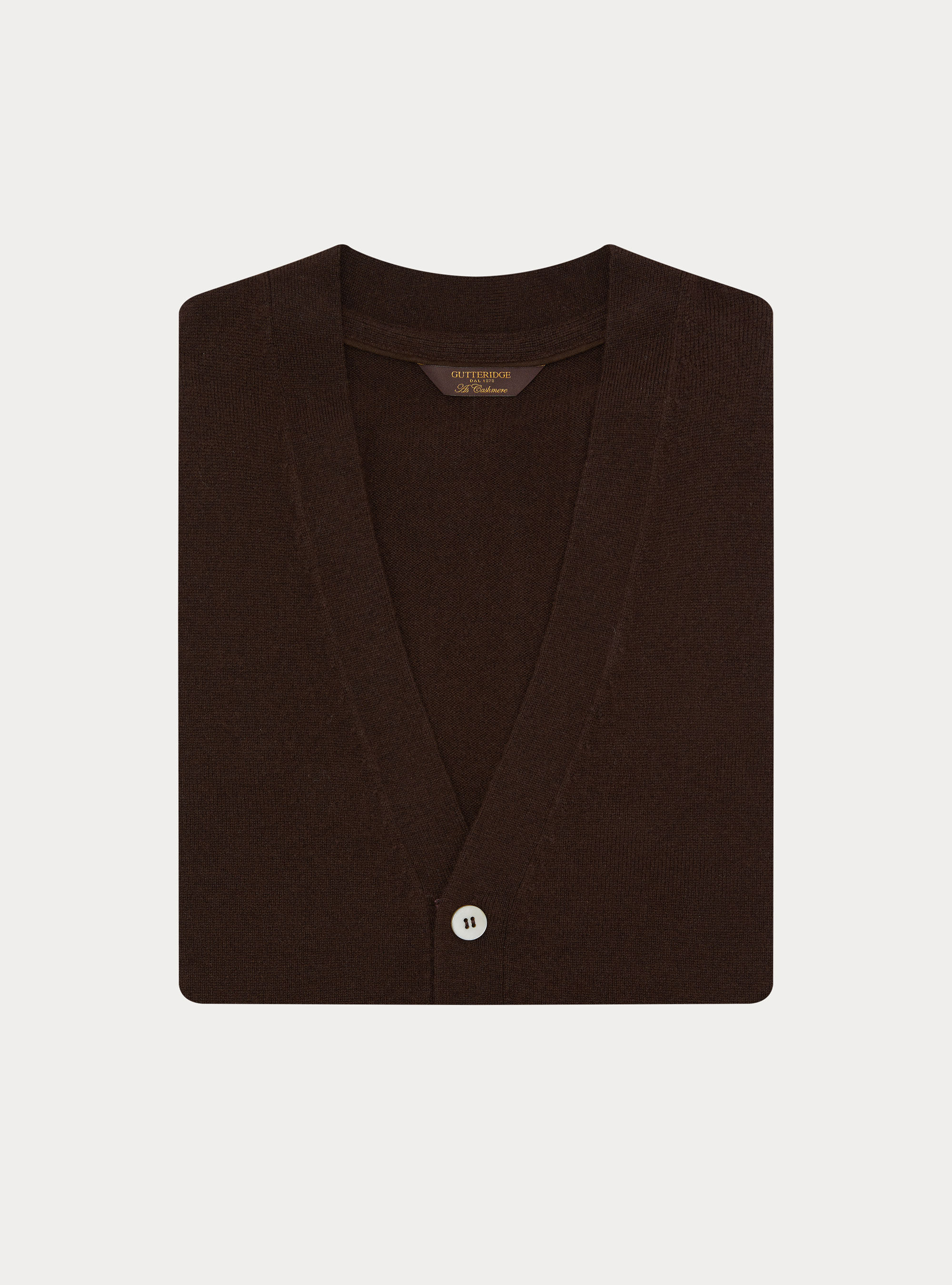 Lambswool and cashmere knit vest, BROWN