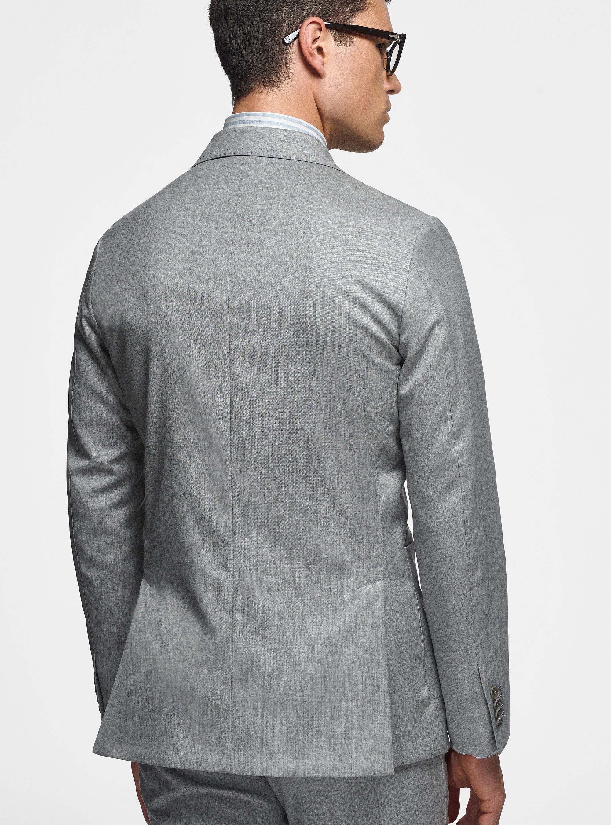 Giacca in pura lana superfine 110's, GRIGIO CHIARO MELANGE