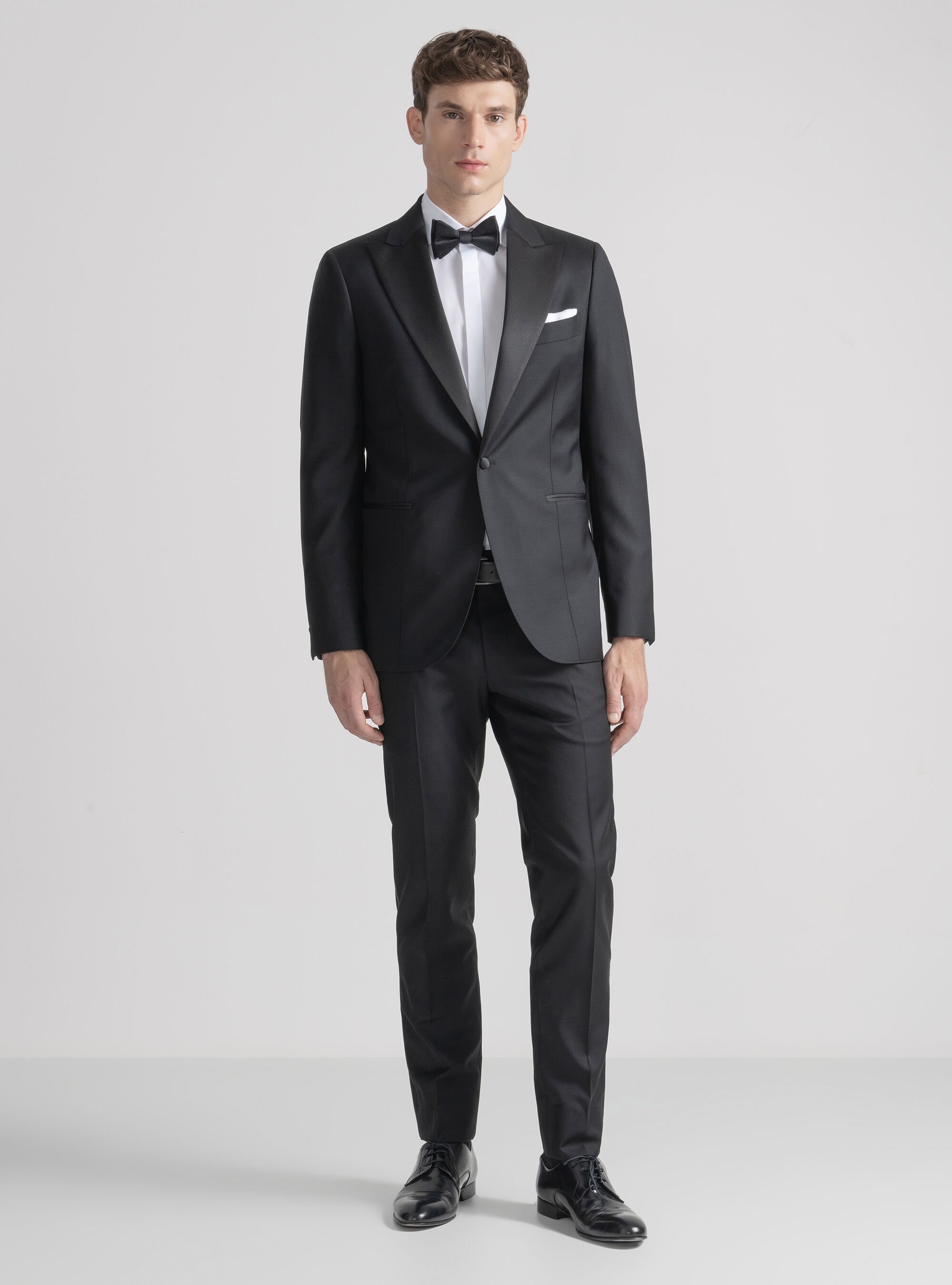 Giacca smoking in lana Vitale Barberis Canonico, NERO