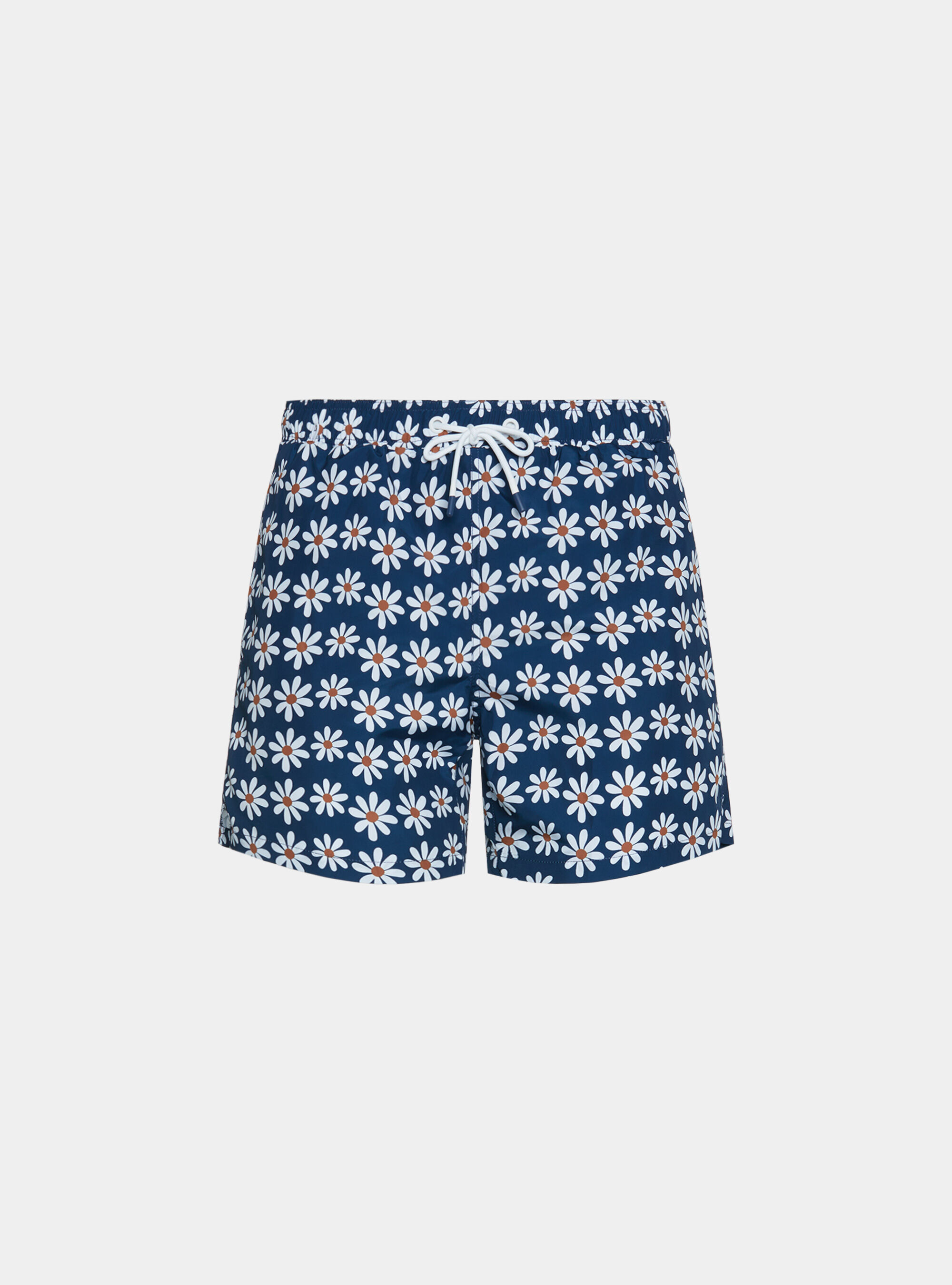 Badeanz&uuml;ge mit G&auml;nsebl&uuml;mchenmuster, NAVY 0218C