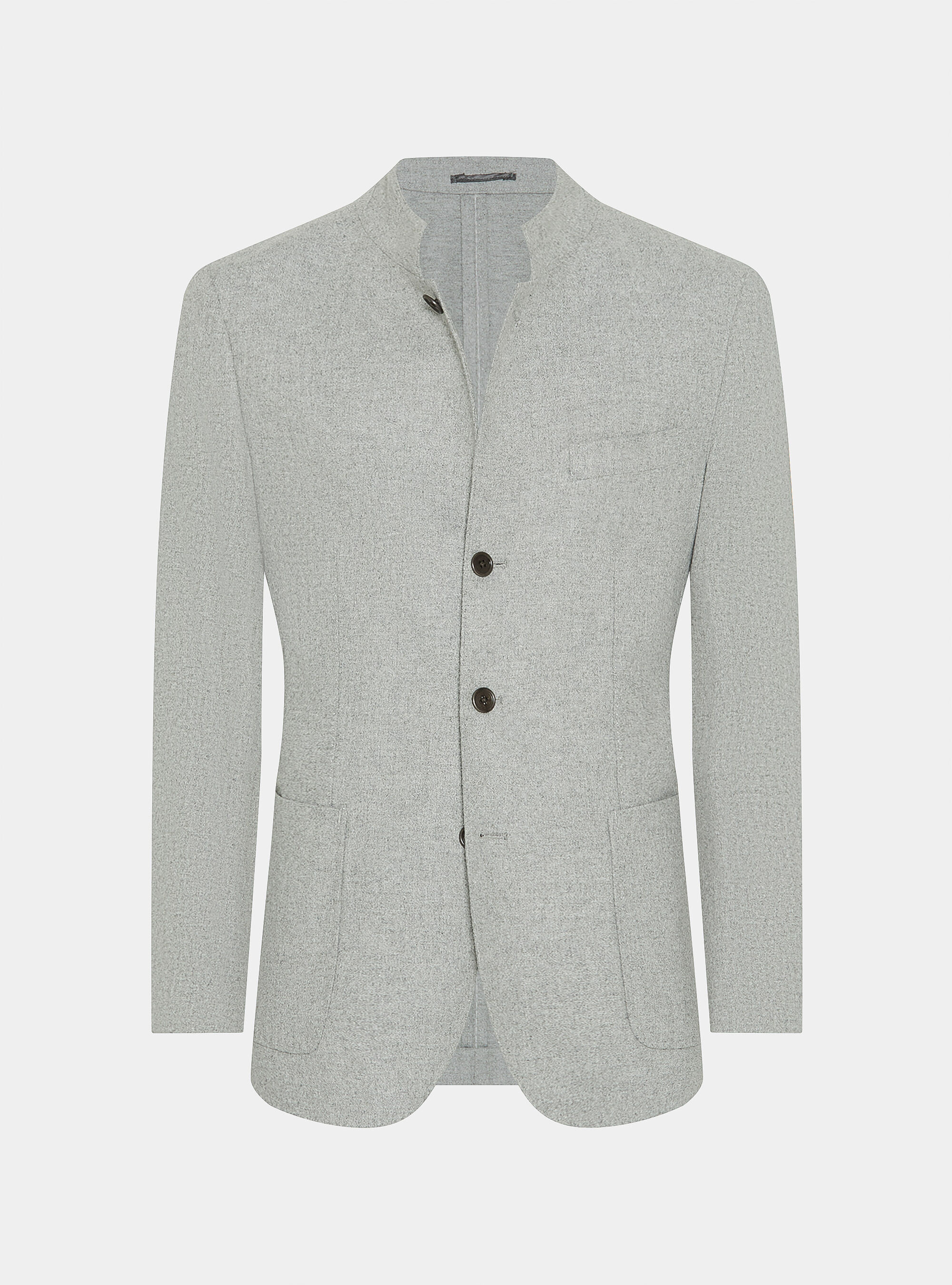 Veste cor&eacute;enne en flanelle de laine l&eacute;ger, ASPHALTE