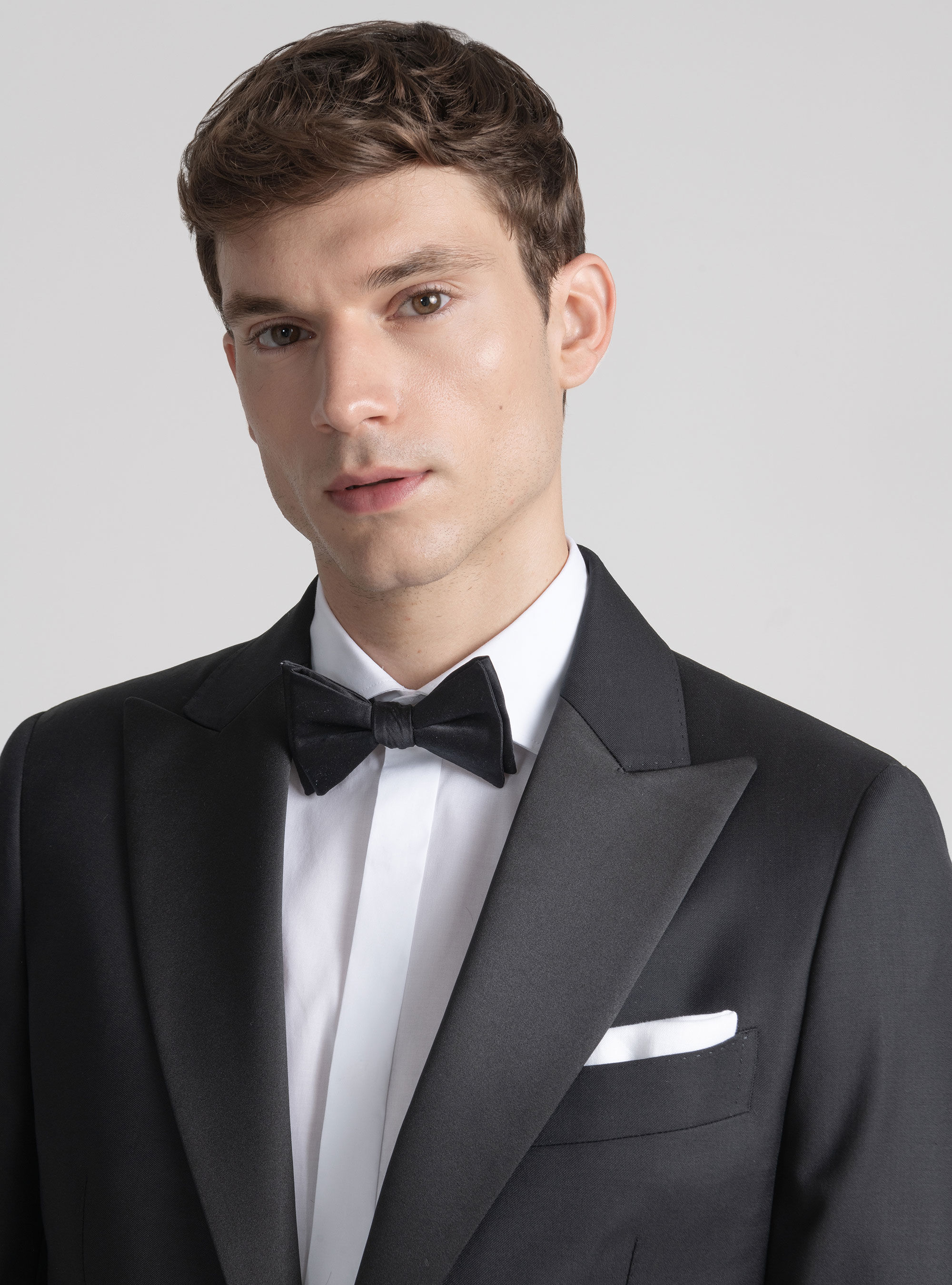 Giacca smoking in lana Vitale Barberis Canonico, NERO