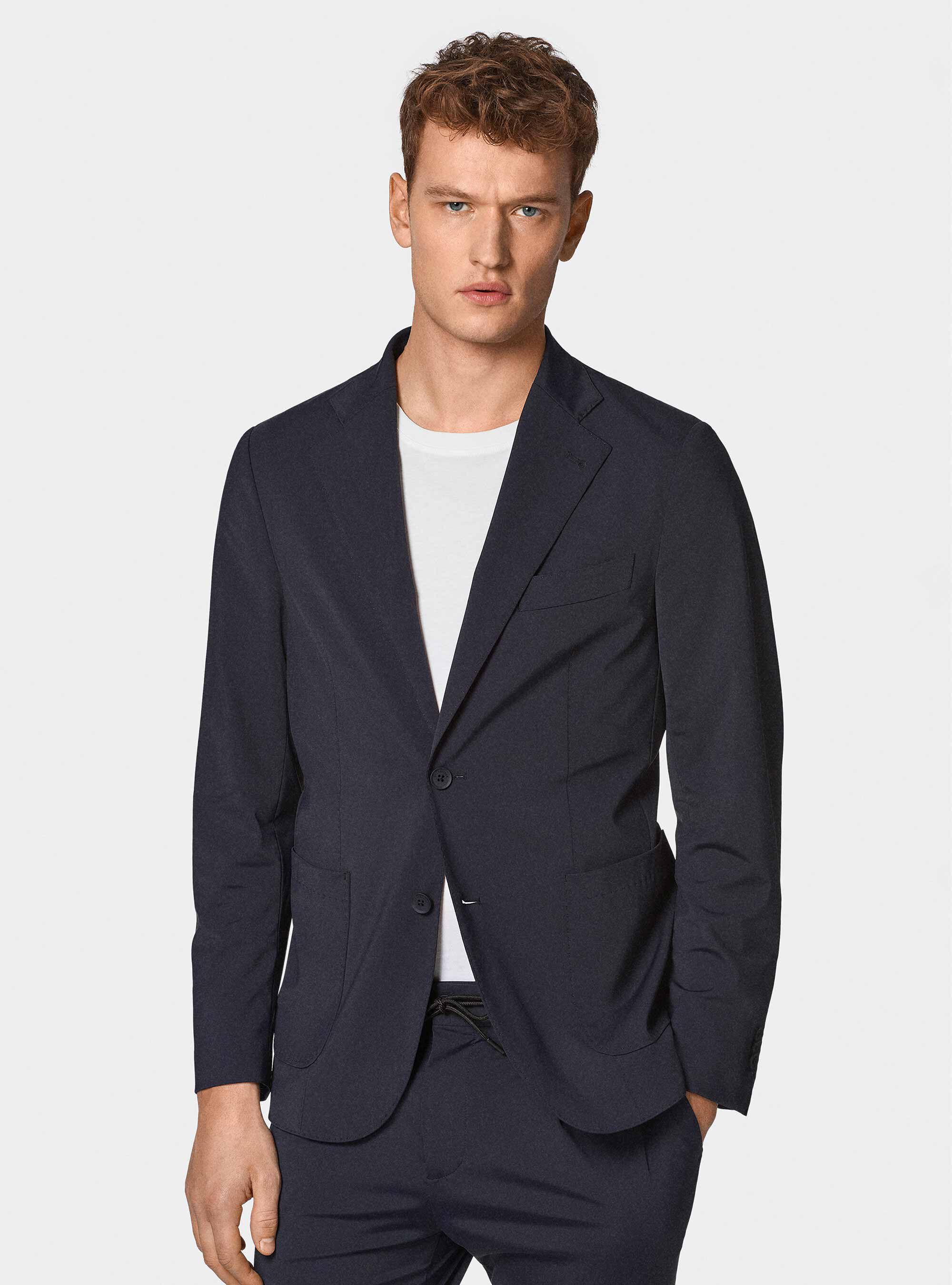 Giacca GT01 in jersey elasticizzato, BLU NAVY