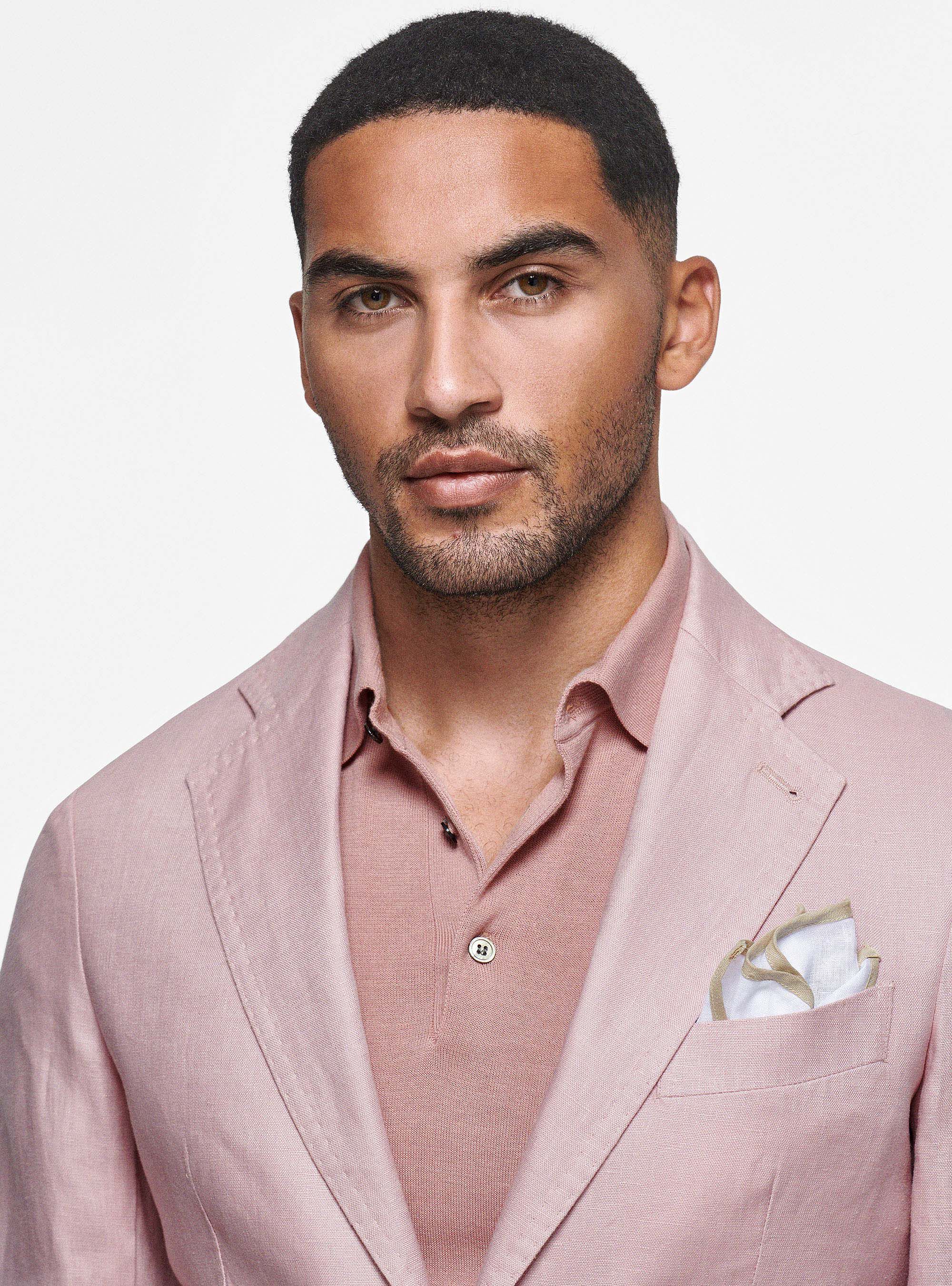 Veste en pur lin, 0441C ROSA SCURO