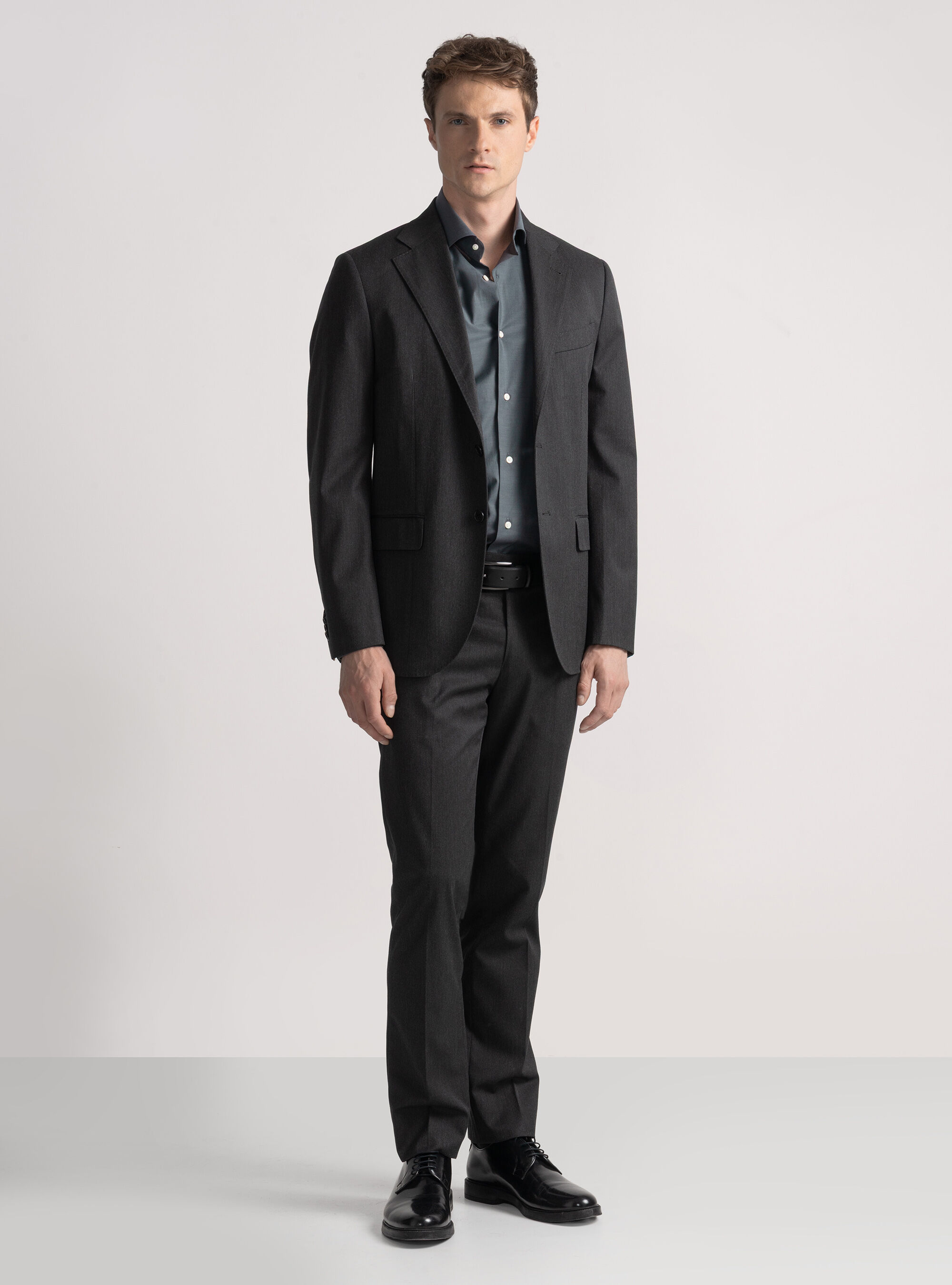 Giacca per abito slim fit, ASFALTO