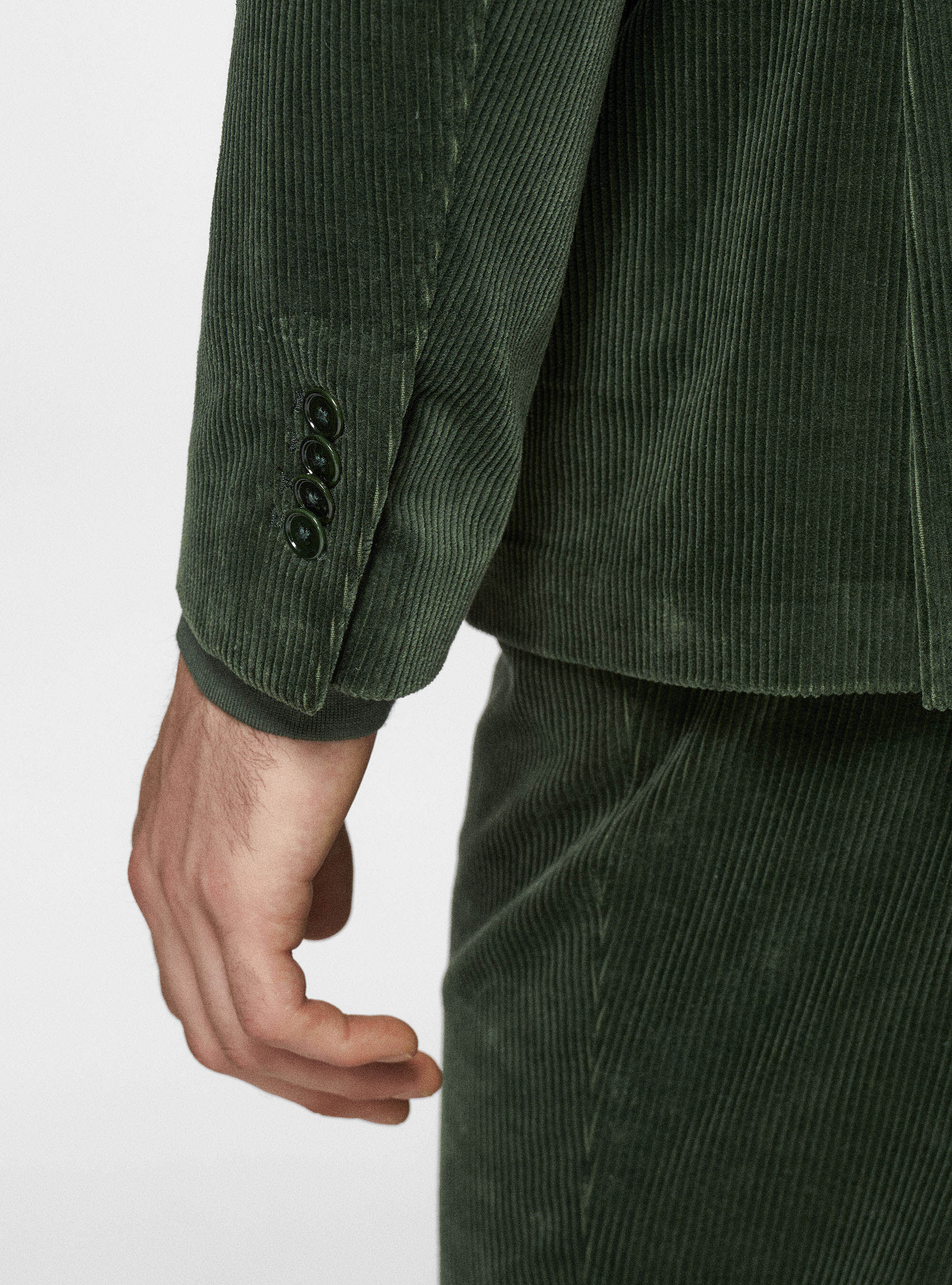 Duca Visconti di Modrone corduroy blazer, GREEN