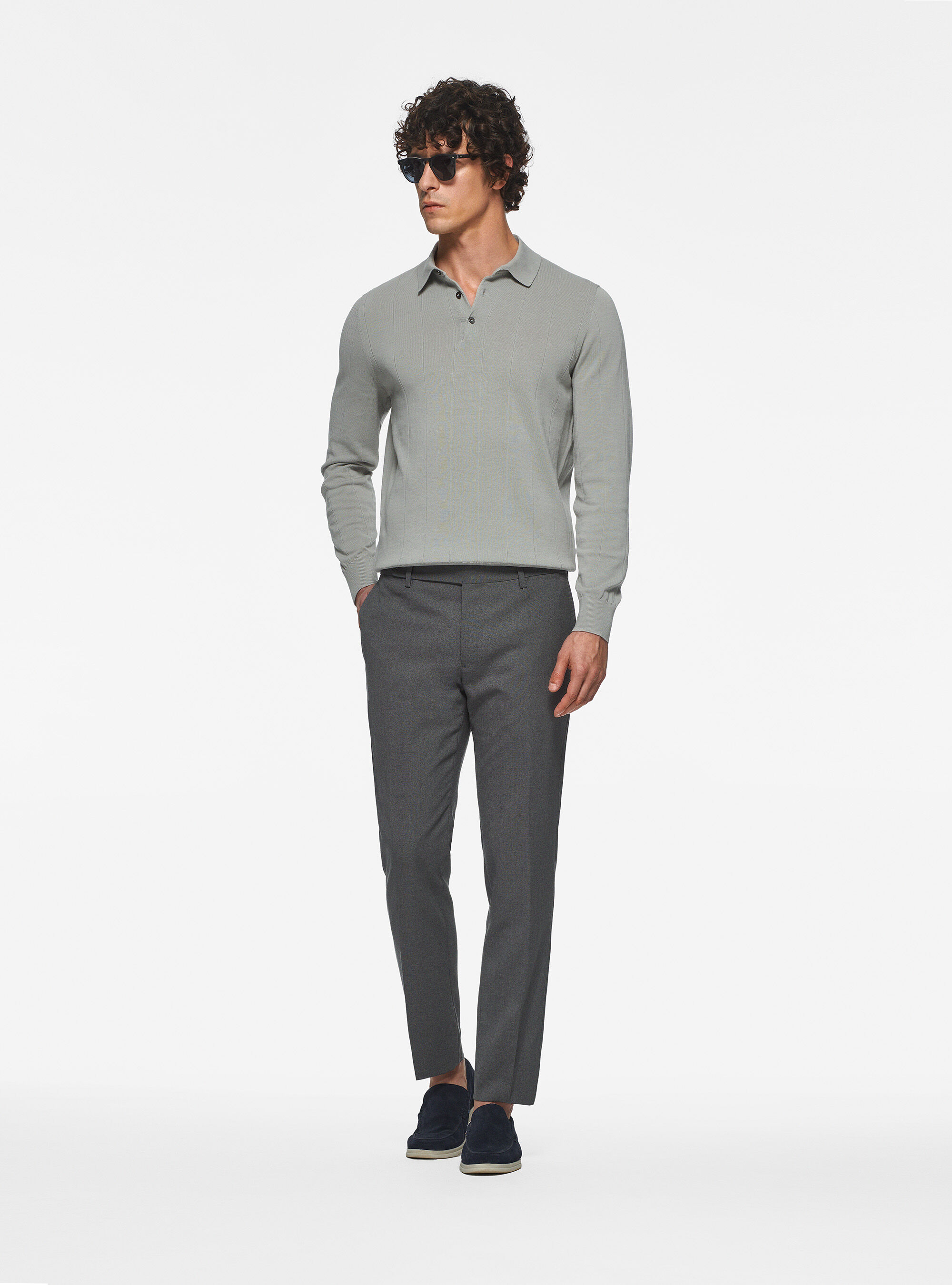 Pure wool Cerruti travel suit trousers, GREY