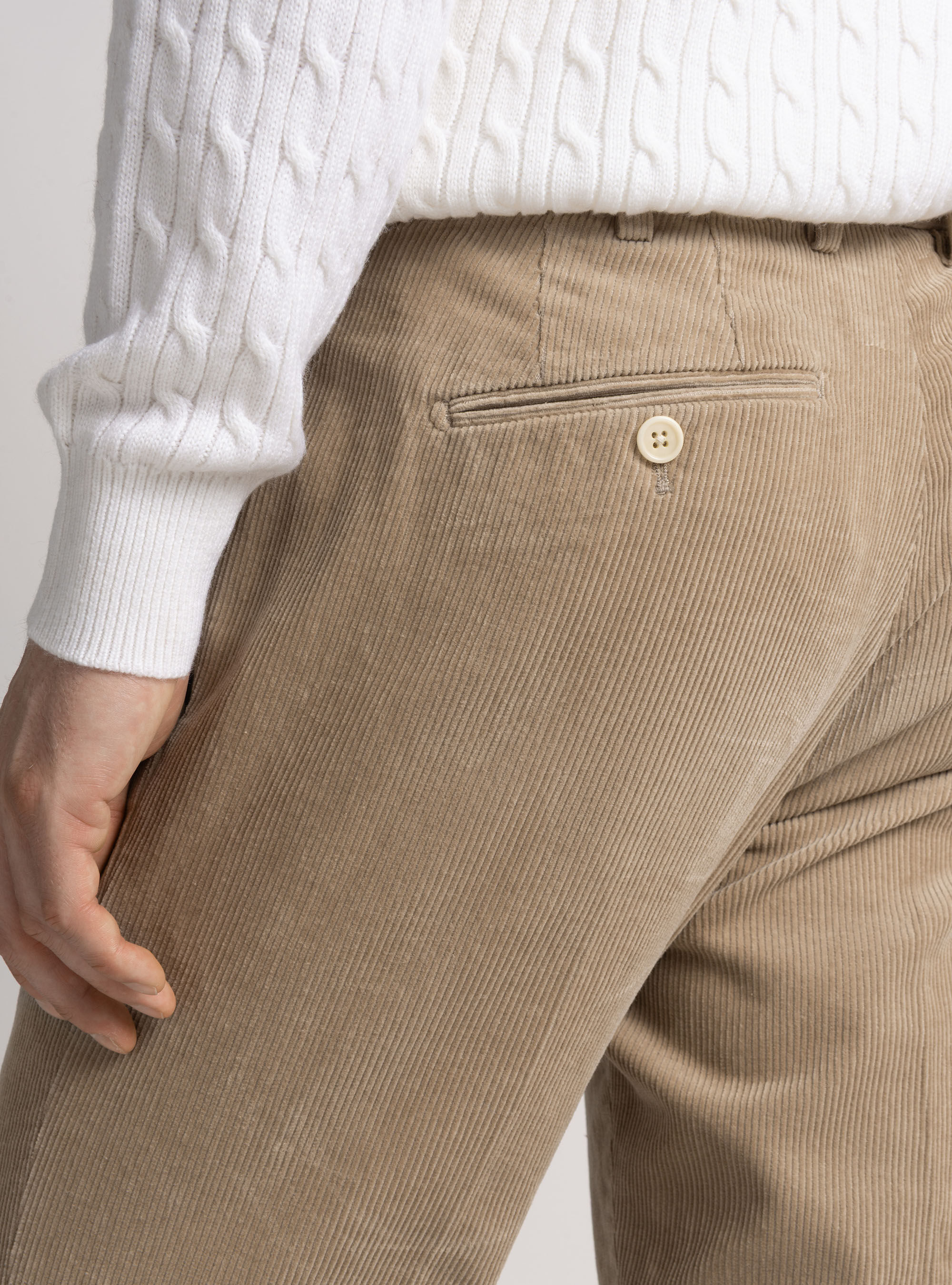 Corduroy trousers, SAND