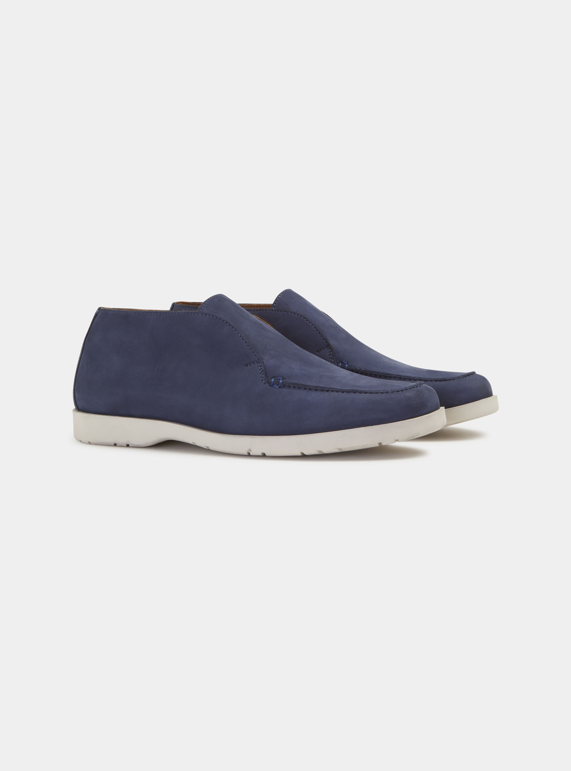 Polacchine slip-on in nabuk, 0243C DENIM