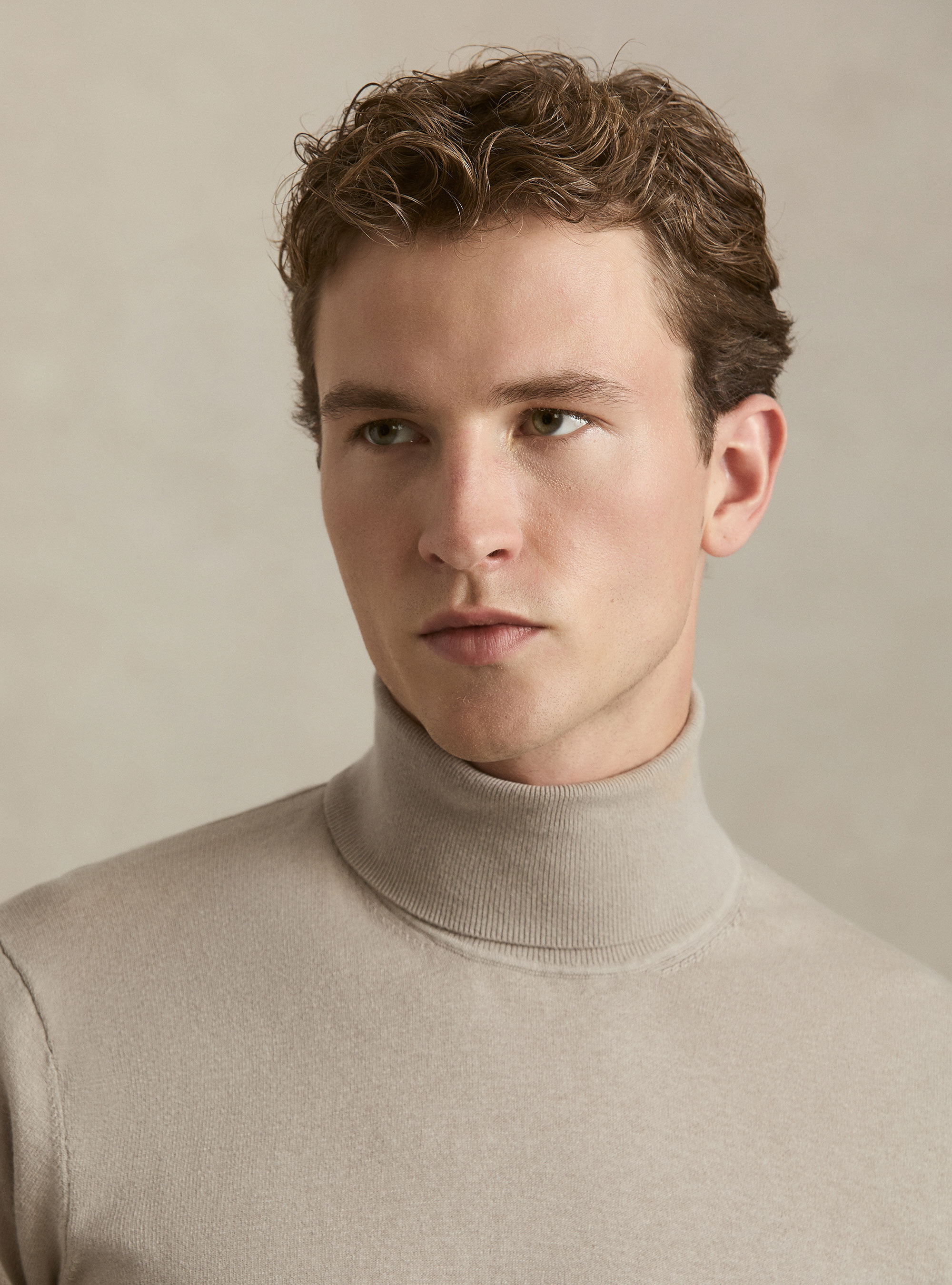 Rollkragenpullover aus Baumwolle und Kaschmir, SABBIA 0561C