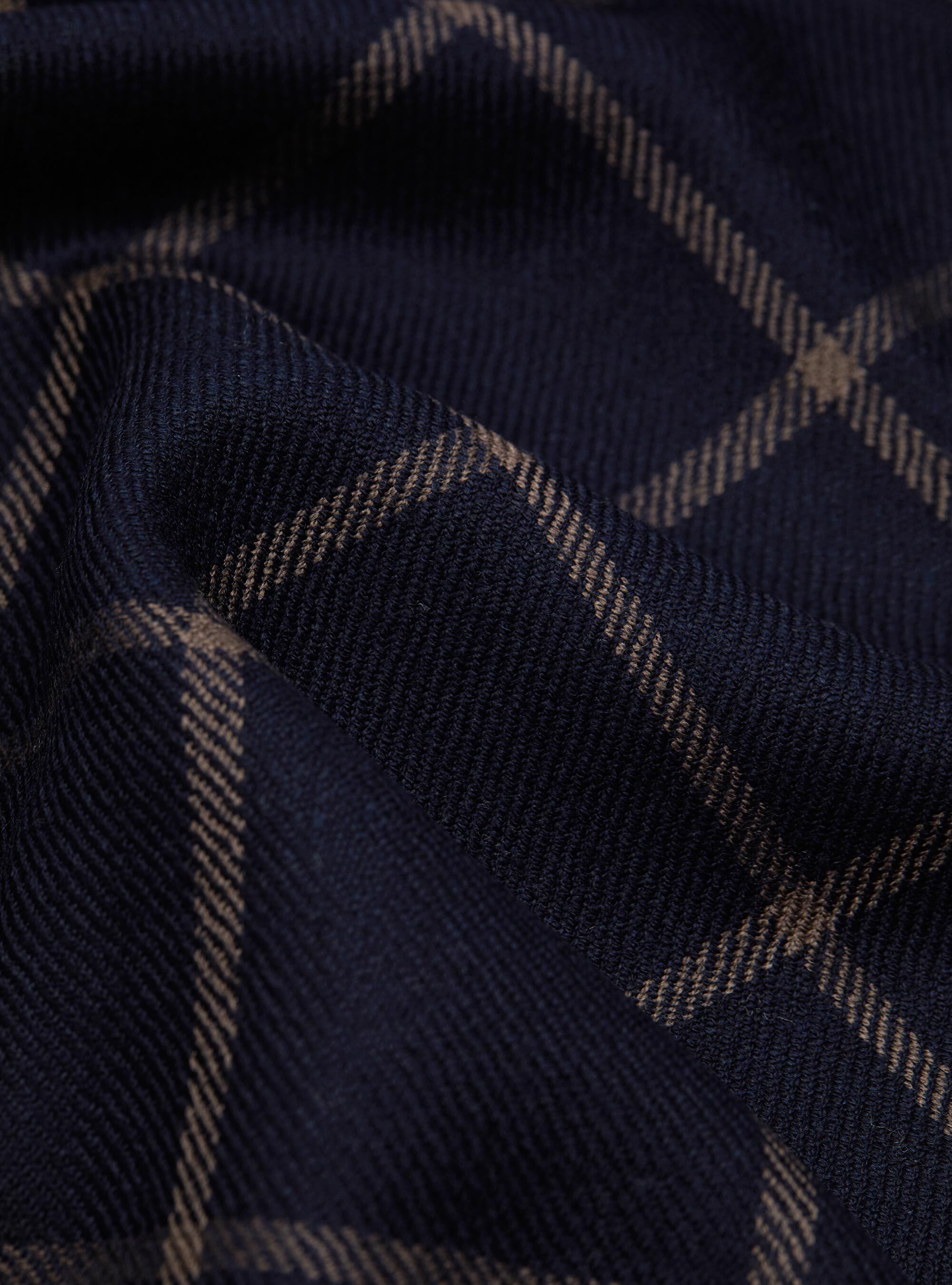 Sciarpa in lana a fantasia, BLU NAVY