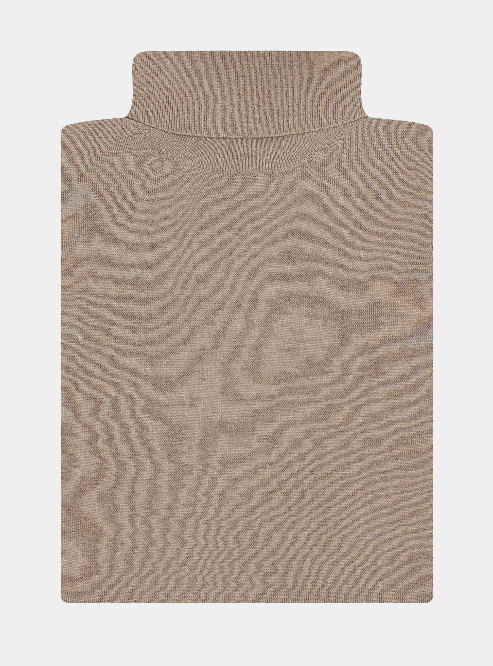 Dolcevita in cotone seta e cashmere, FANGO