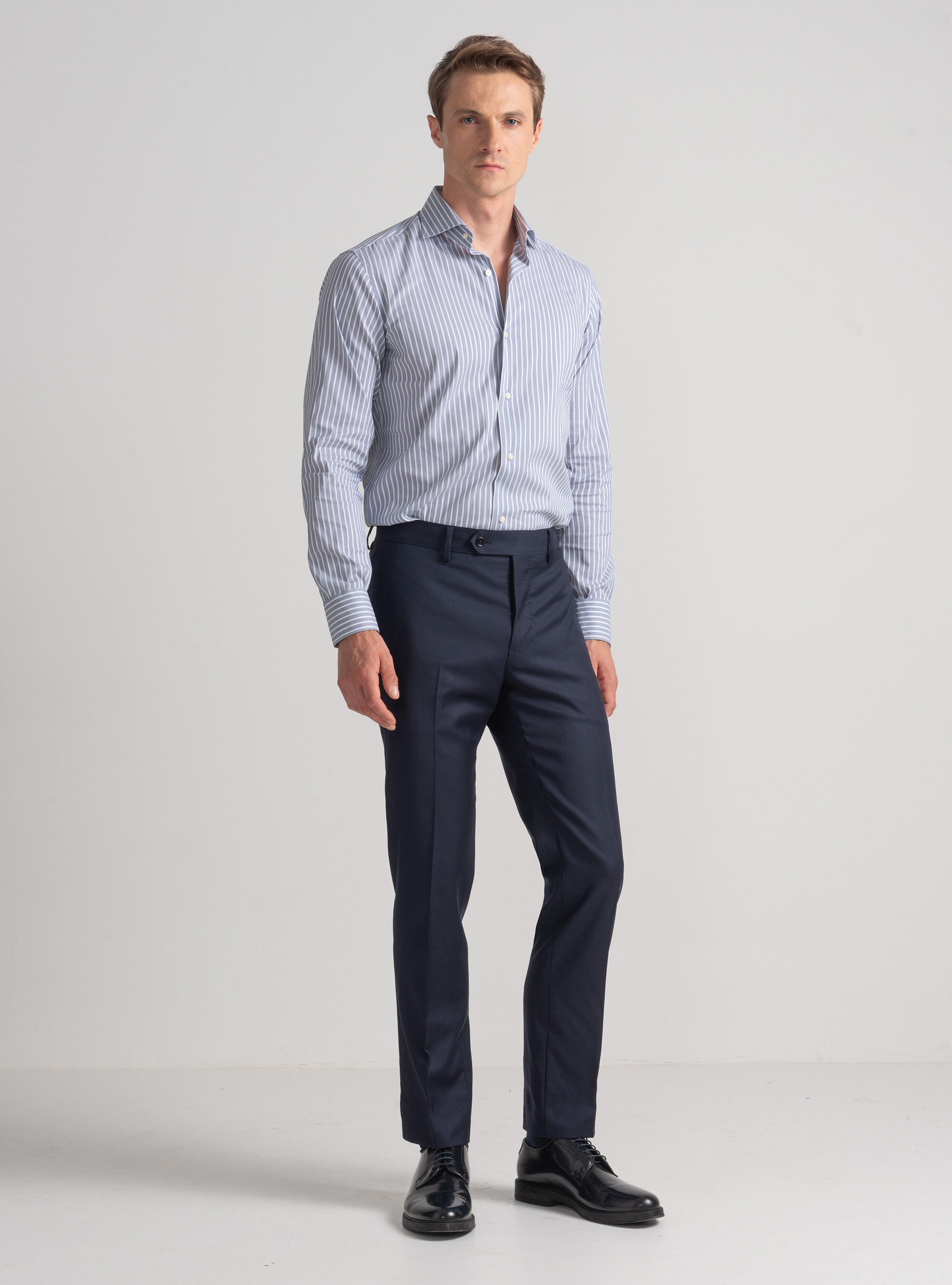 Pure wool suit trousers Vitale Barberis Canonico, NAVY BLUE