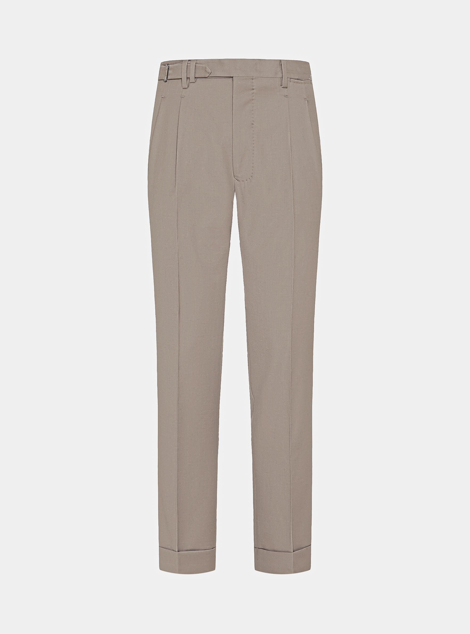Pantal&oacute;n de pinzas de lana Vitale Barberis Canonico, BARRO