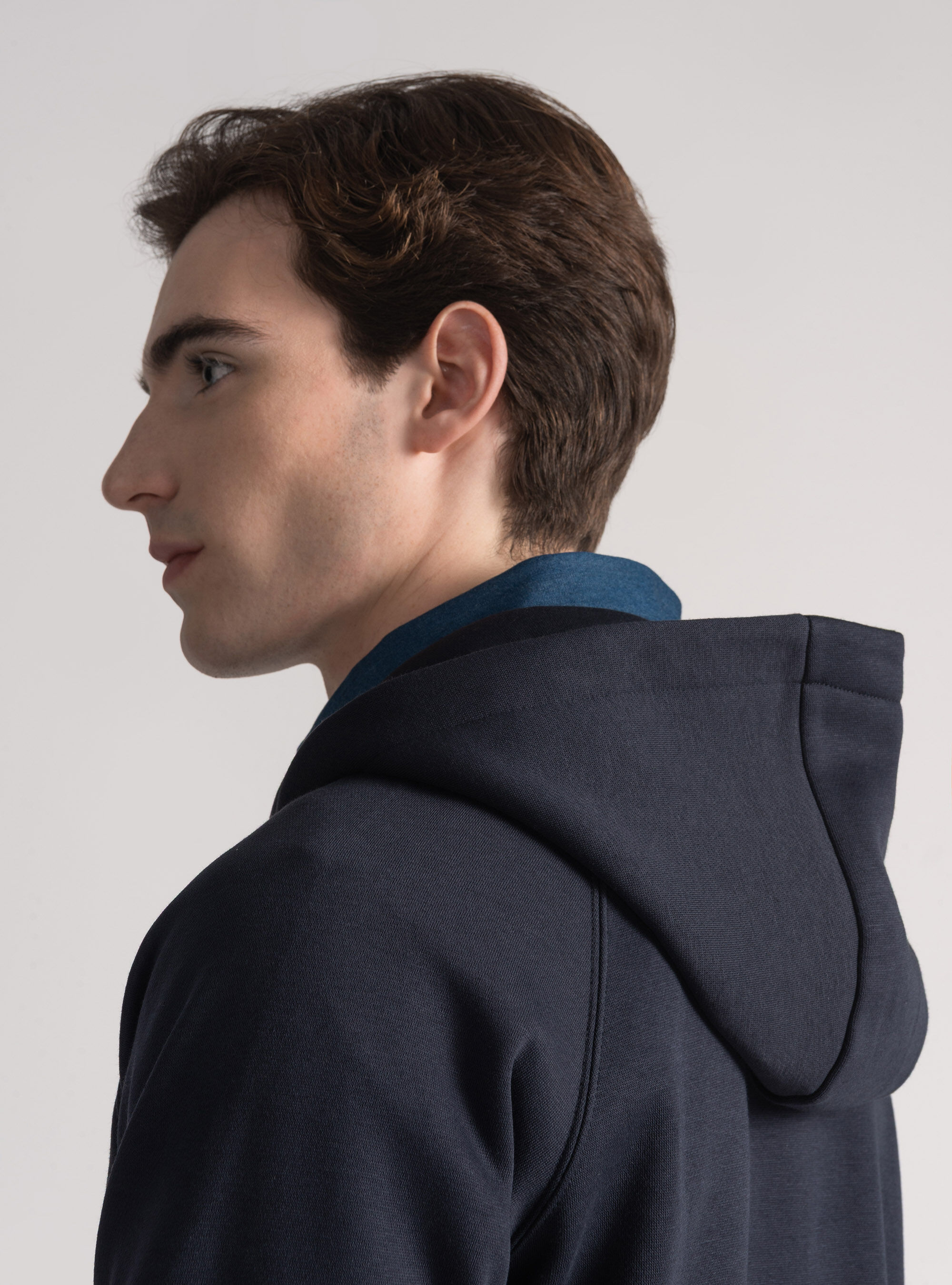 Sudadera con capucha GT01 en mezcla de algod&oacute;n, AZUL MARINO