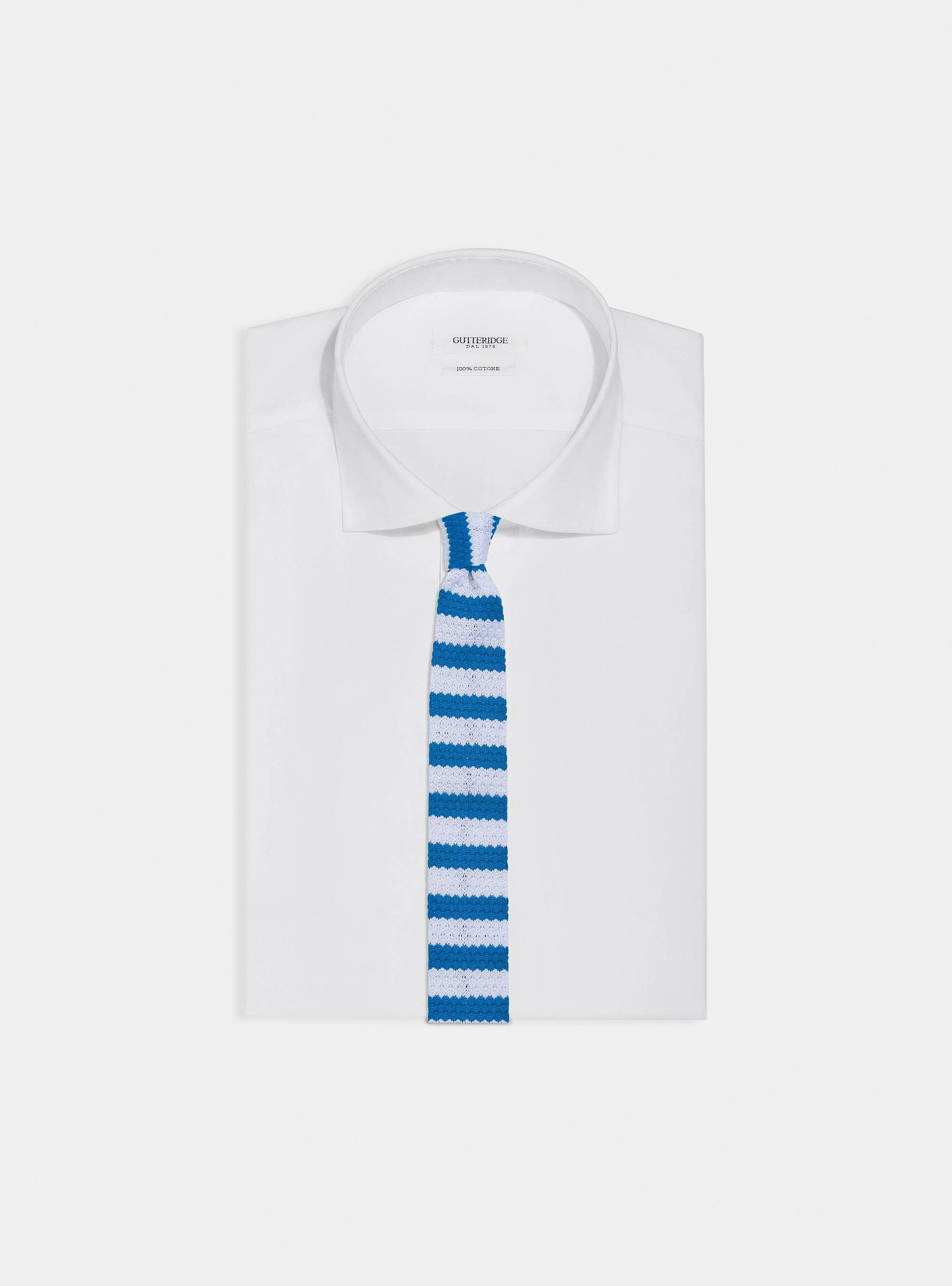 Striped knit tie, ROYALE 0253C