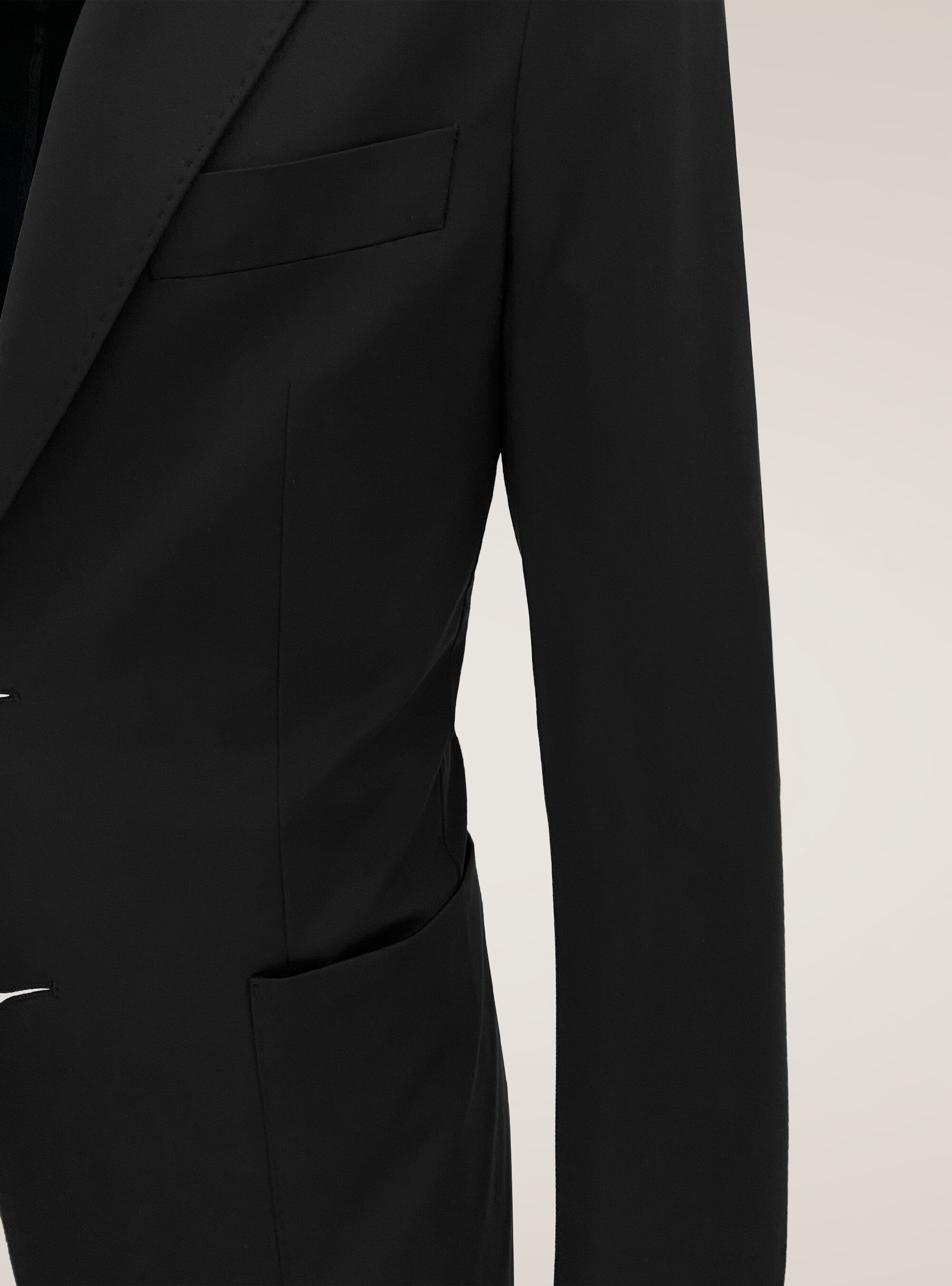 Technical fabric blazer travelwear, BLACK