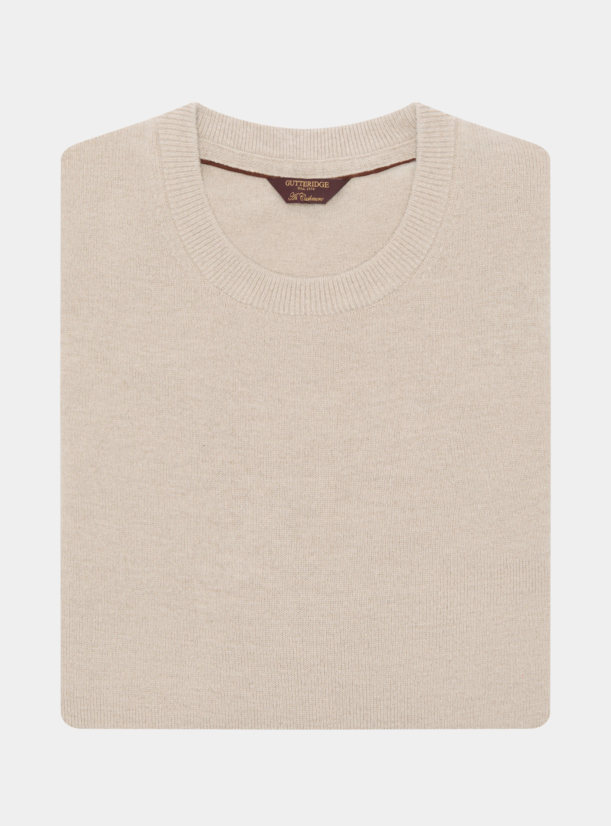 Pull col rond en lambswool et cachemire, &Atilde; CRU