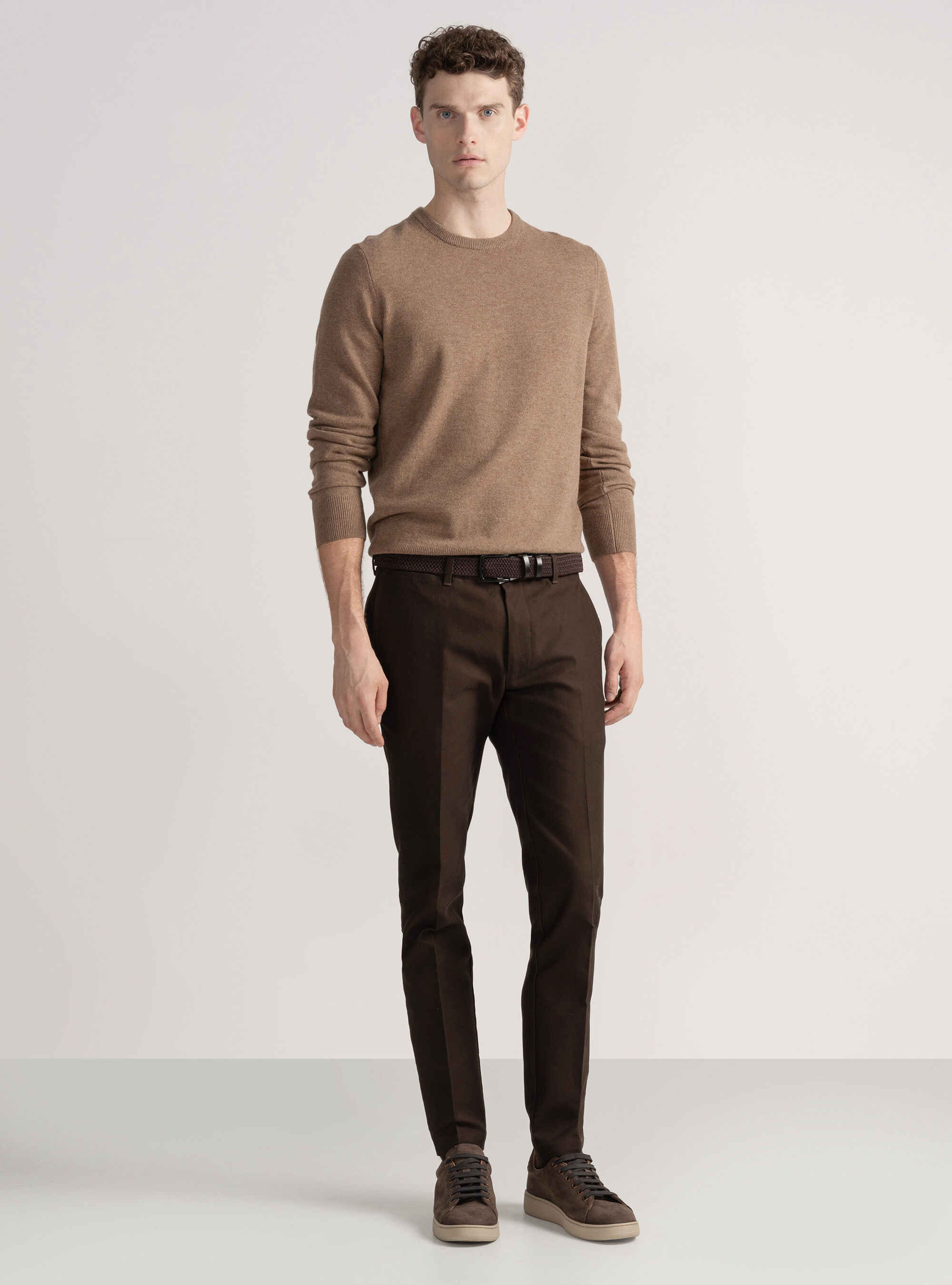 Lambswool and cashmere crew-neck sweater