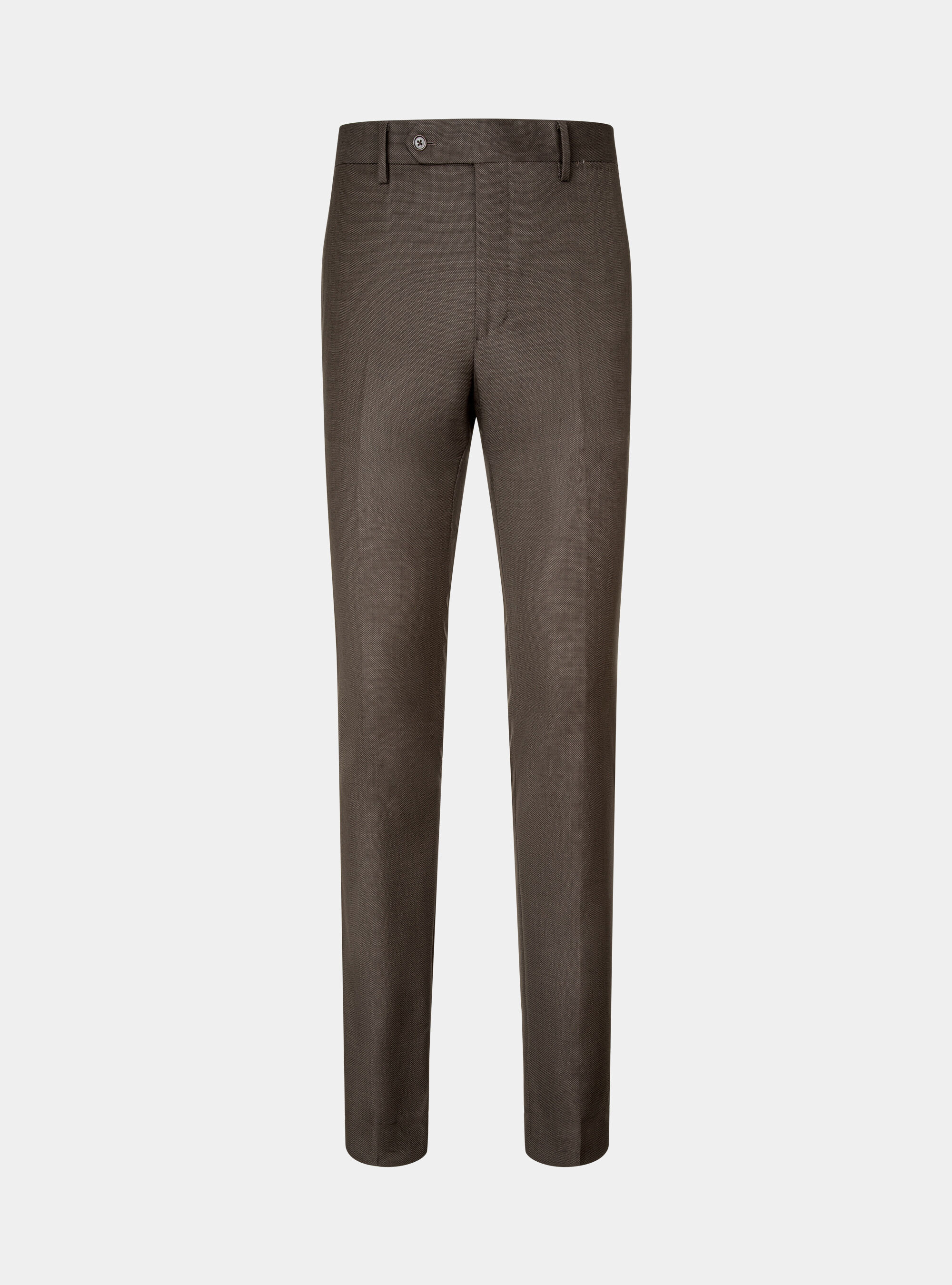 Pantaloni occhio di pernice in pura lana, MARRONE
