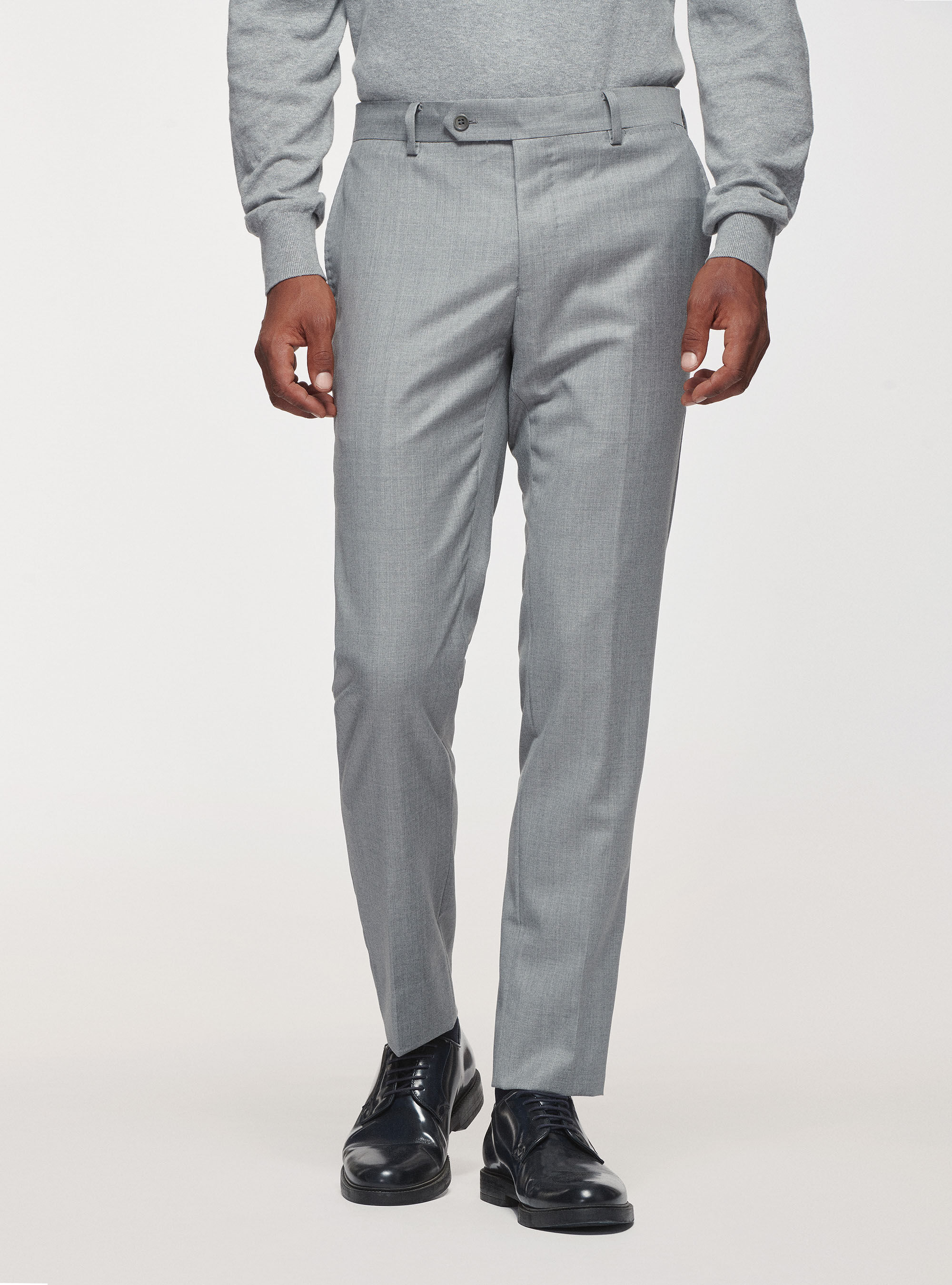 Pantaloni in pura lana superfine 110's