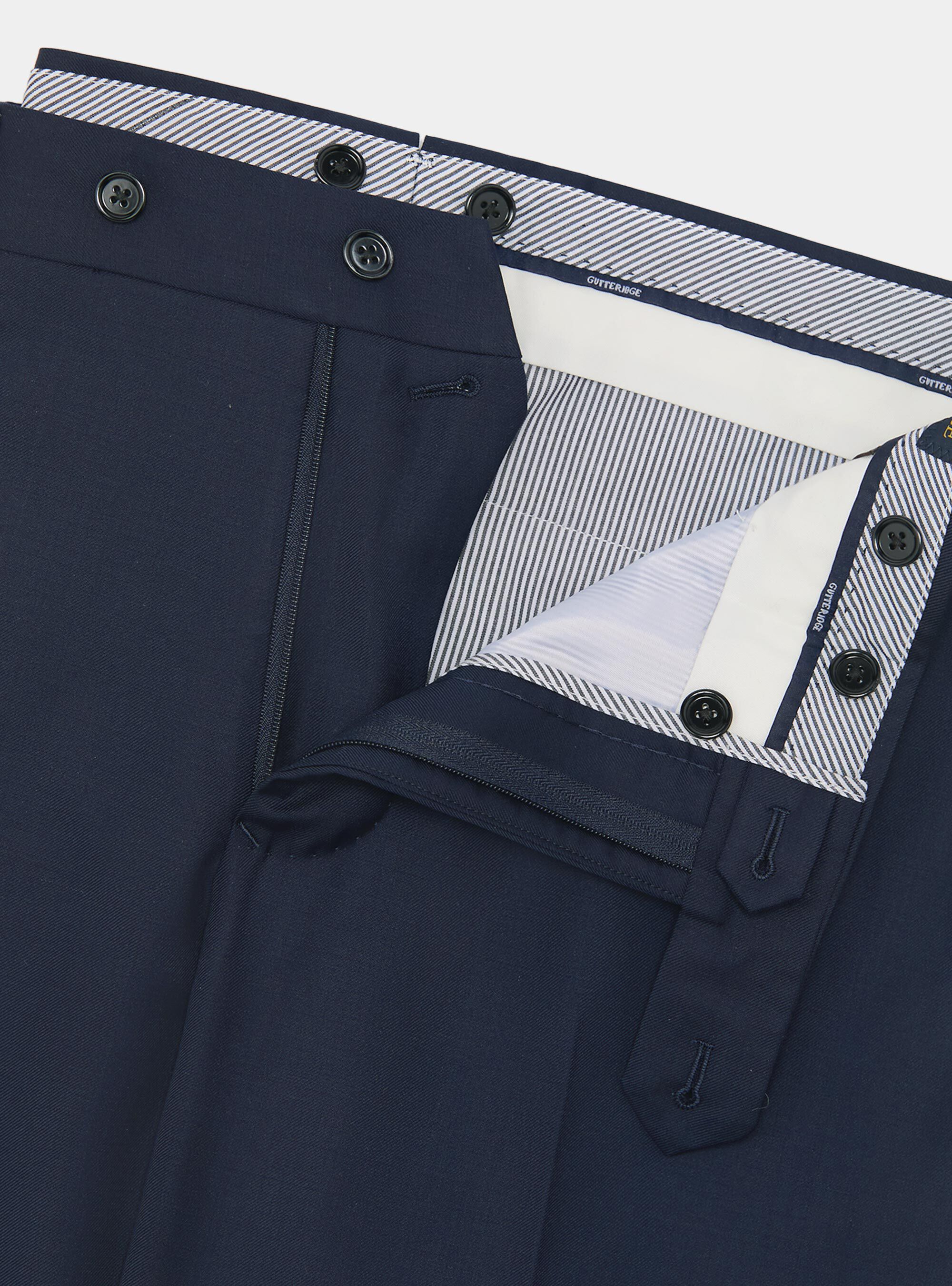 Pure wool suit trousers Vitale Barberis Canonico, NAVY BLUE