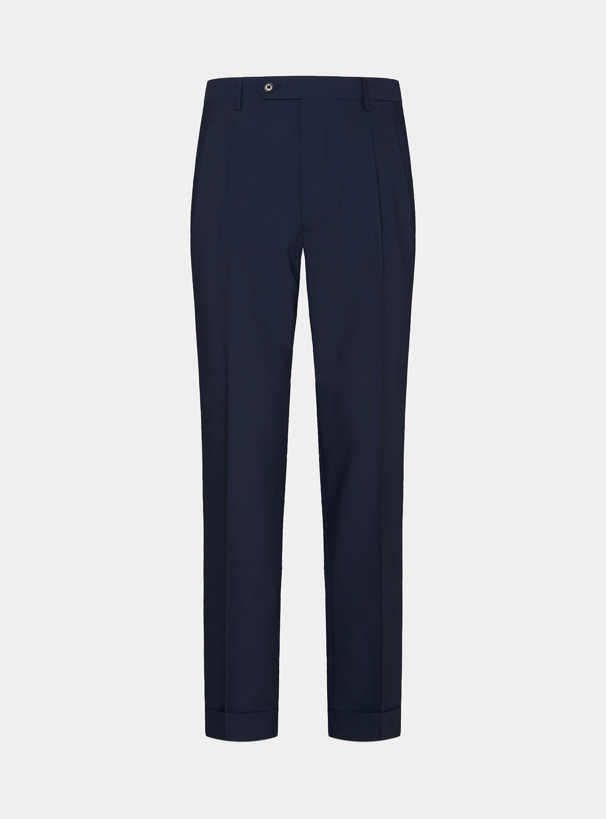 Pantaloni classici con pince, BLU NAVY