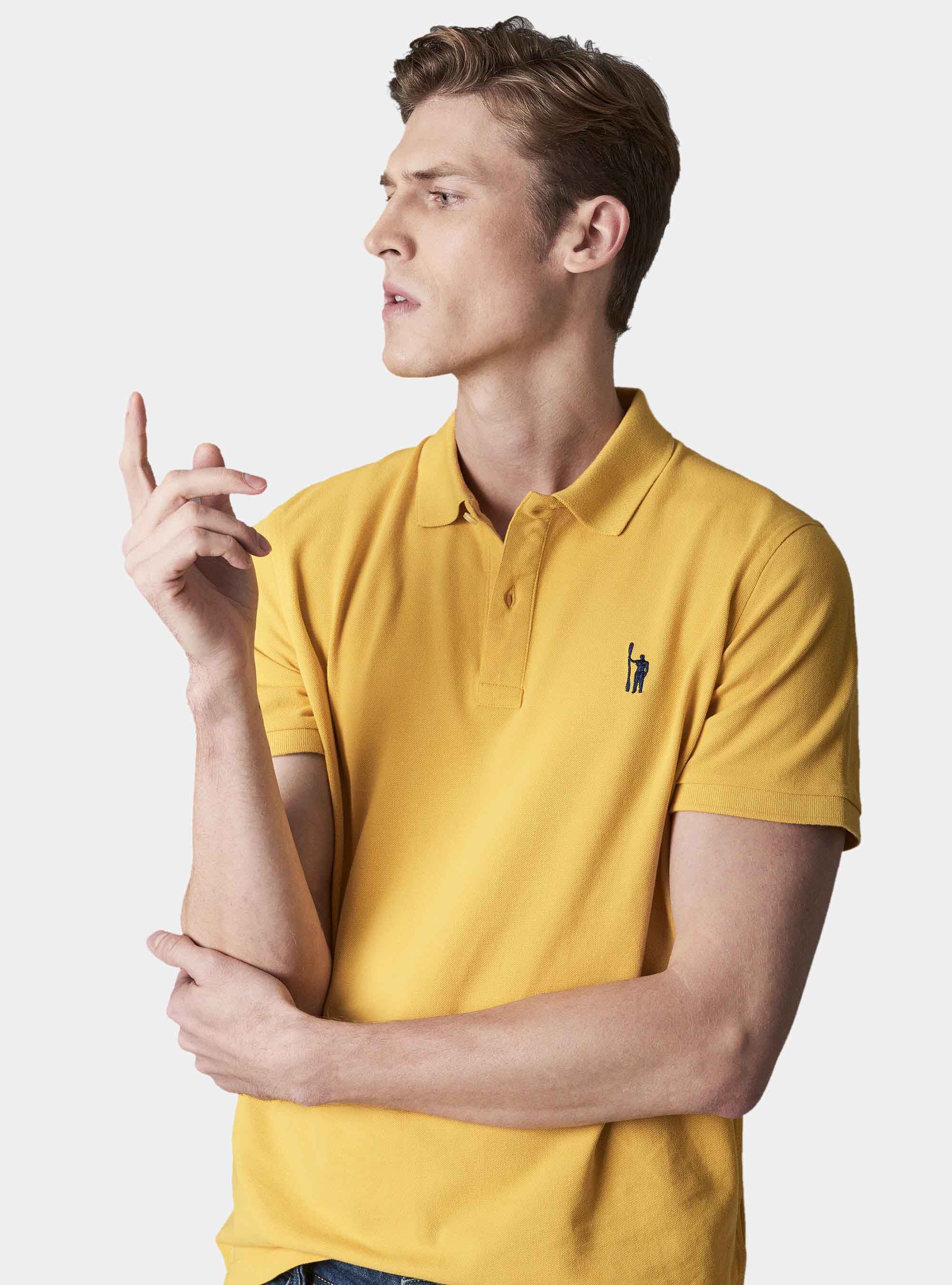 Basic piquet polo, YELLOW