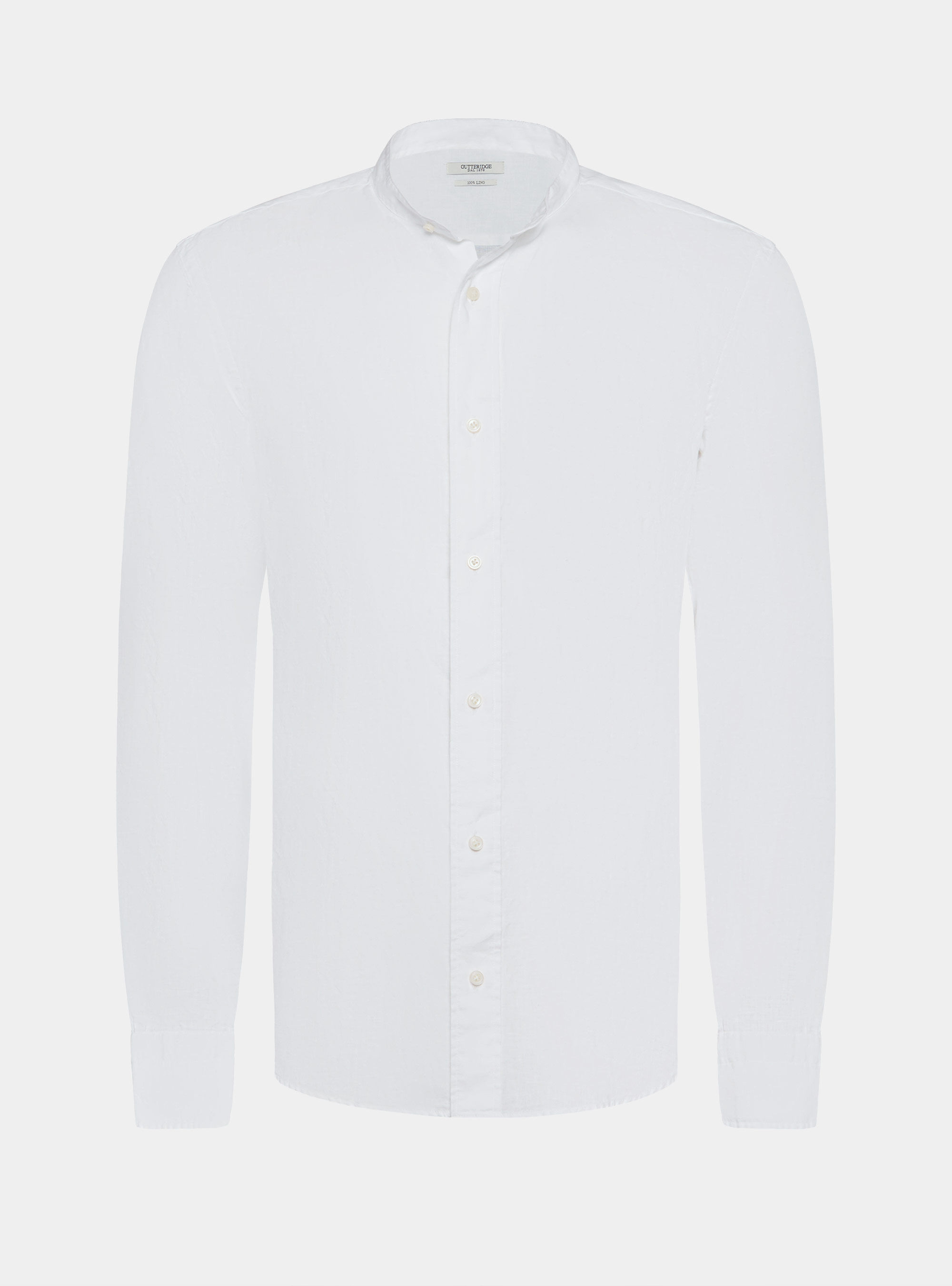Pure Linen Korean White Shirt, WHITE
