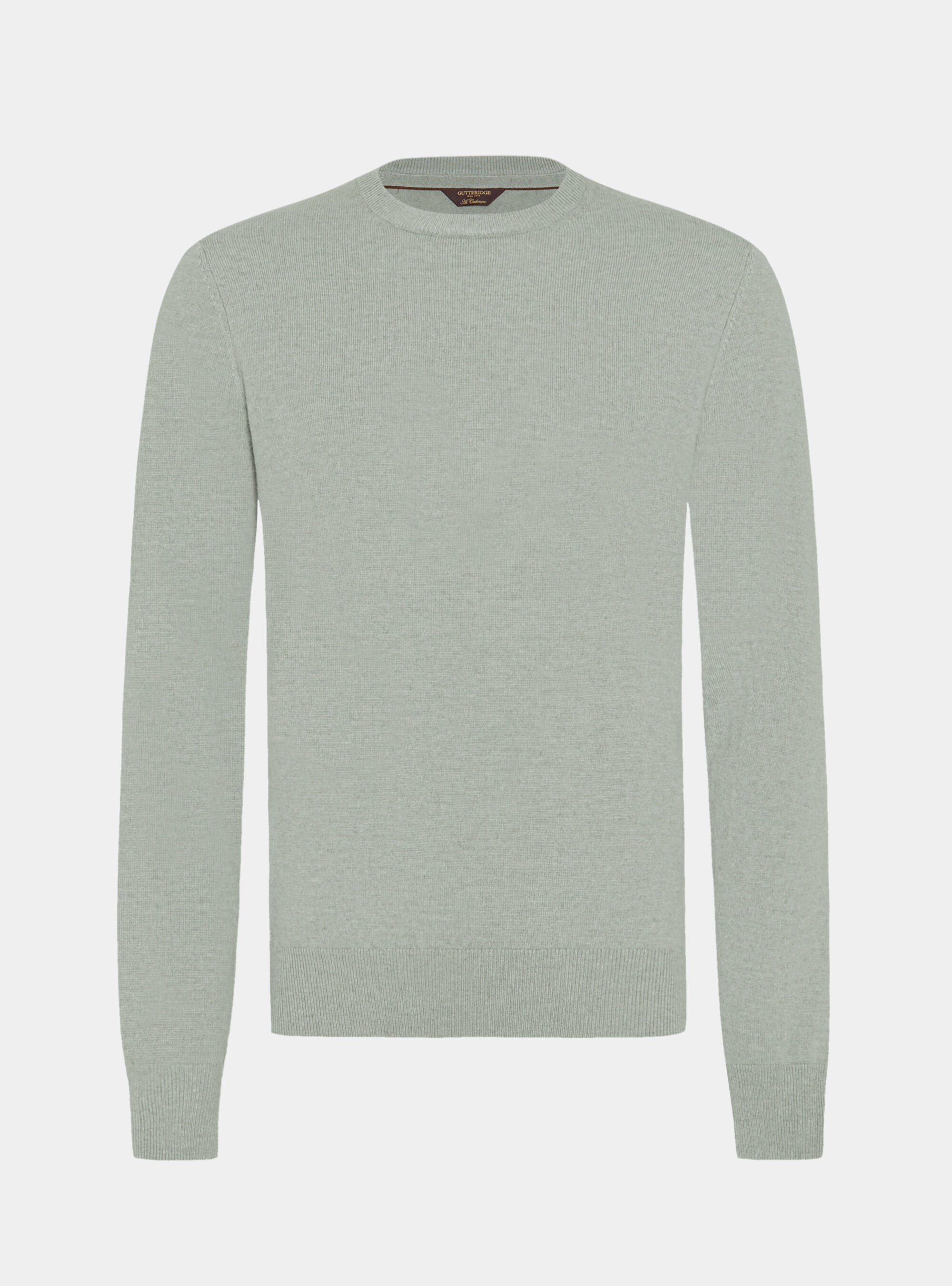 Maglia girocollo in lana lambswool e cashmere, VERDE GIADA 0655C
