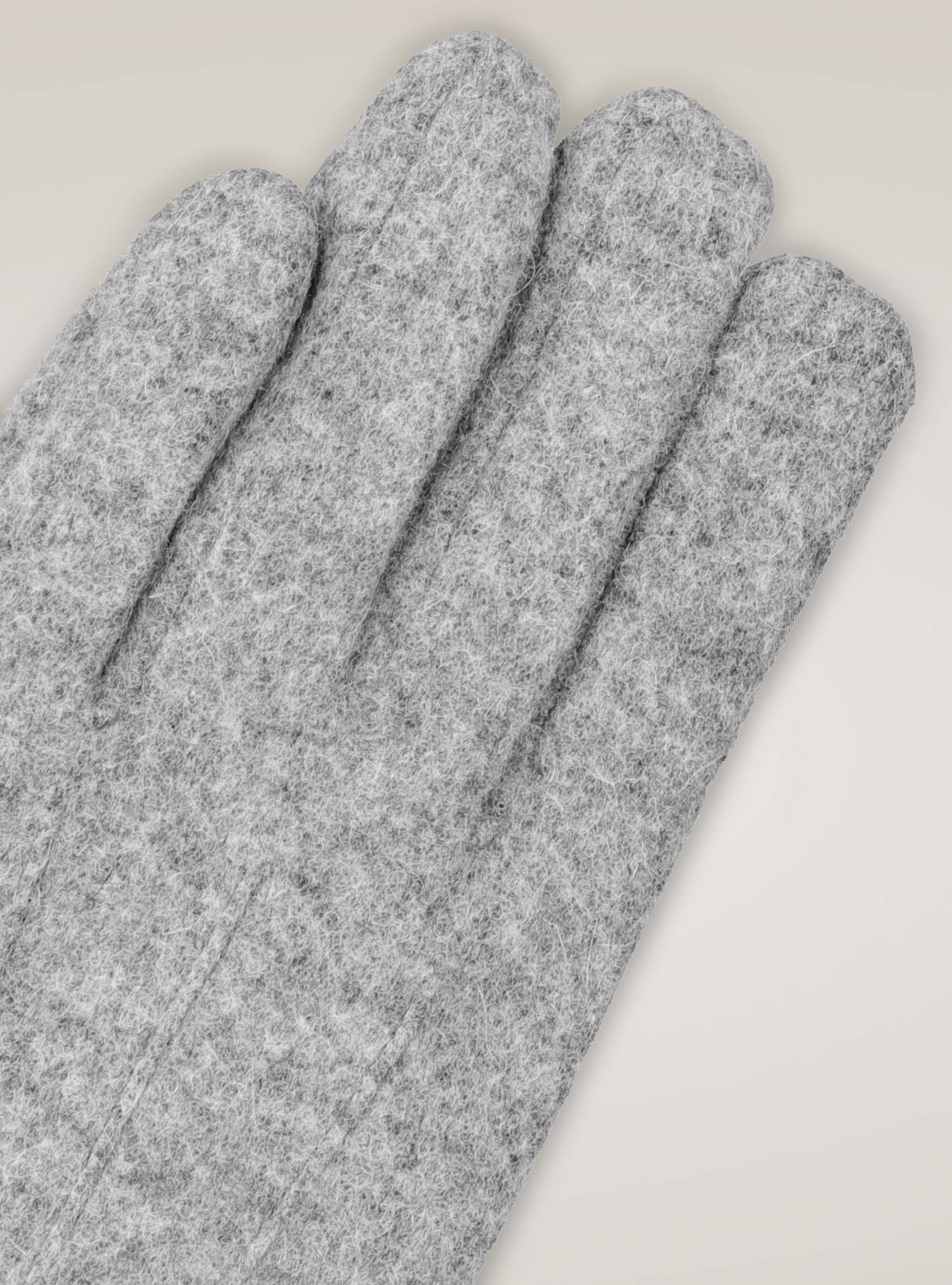 GUANTES DE LANA, GRIS MARENGO