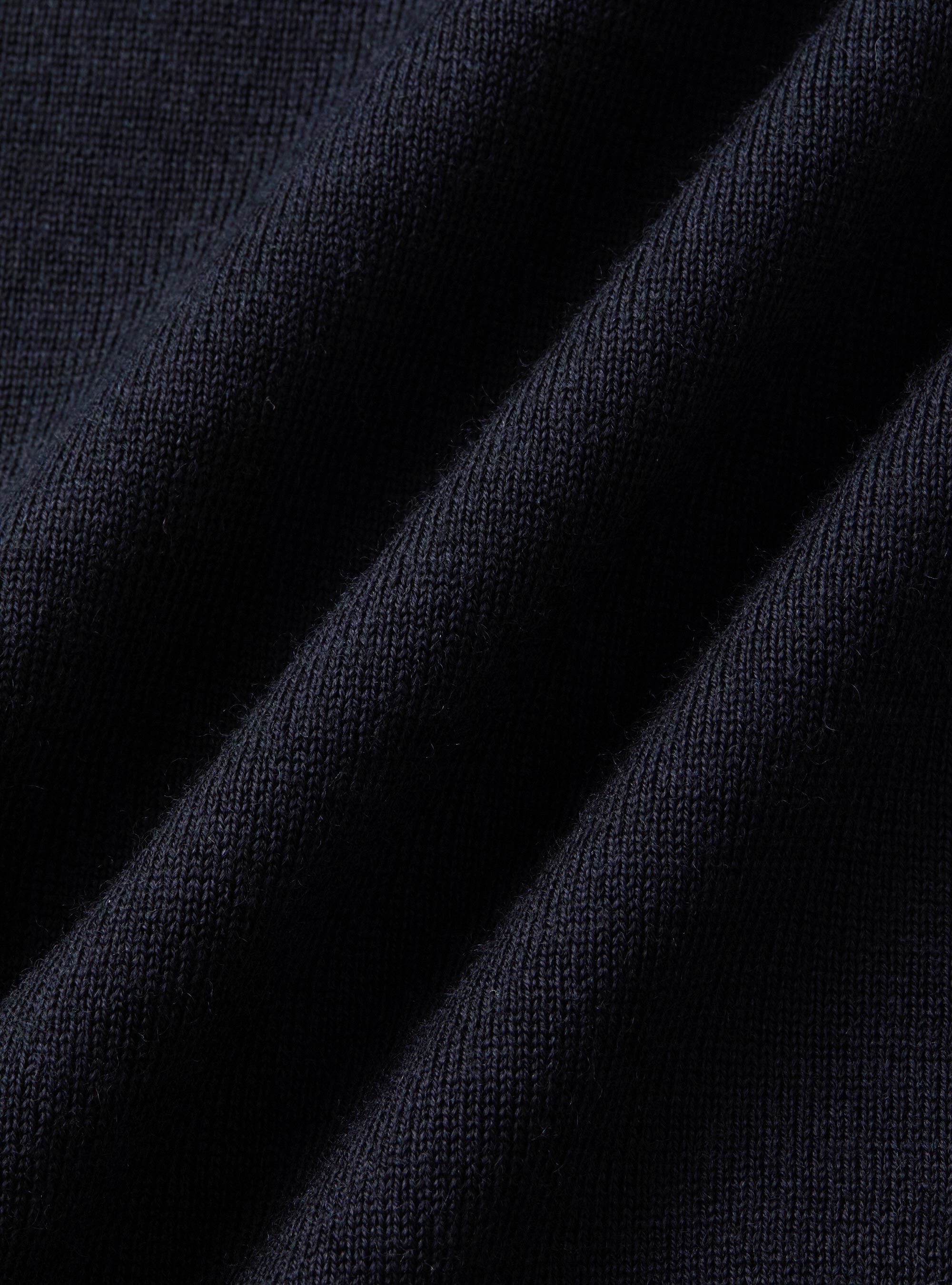 Extra-fine merino wool polo shirt, NAVY BLUE