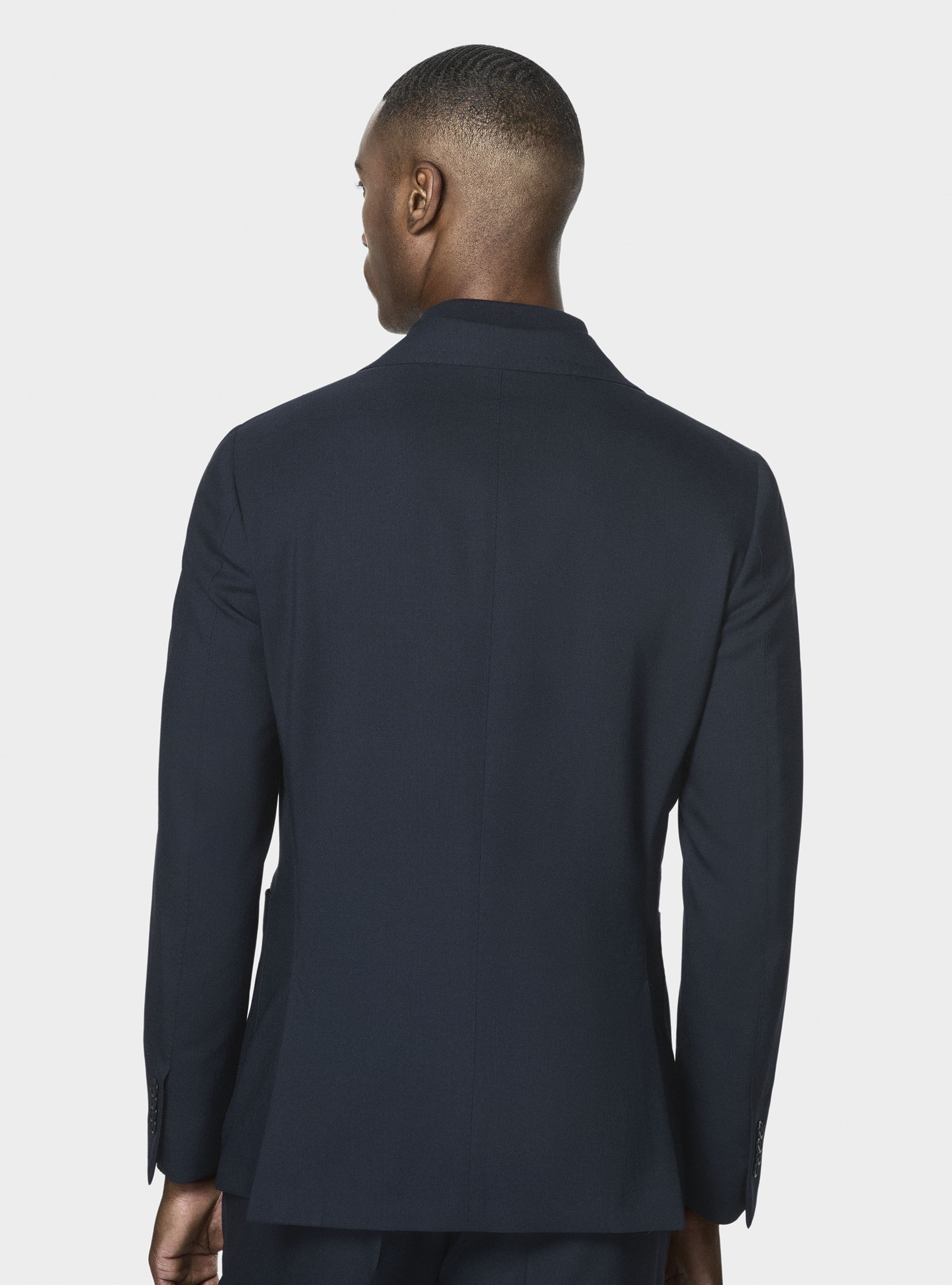Giacca doppiopetto in pura lana Vitale Barberis Canonico, NAVY