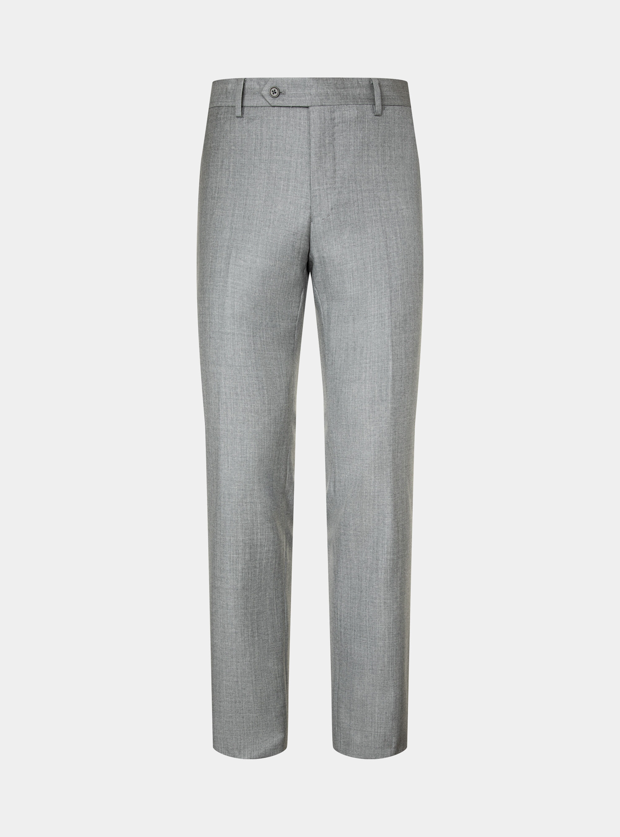 Trousers in pure 110's superfine wool, LIGHT GREY MELANGE