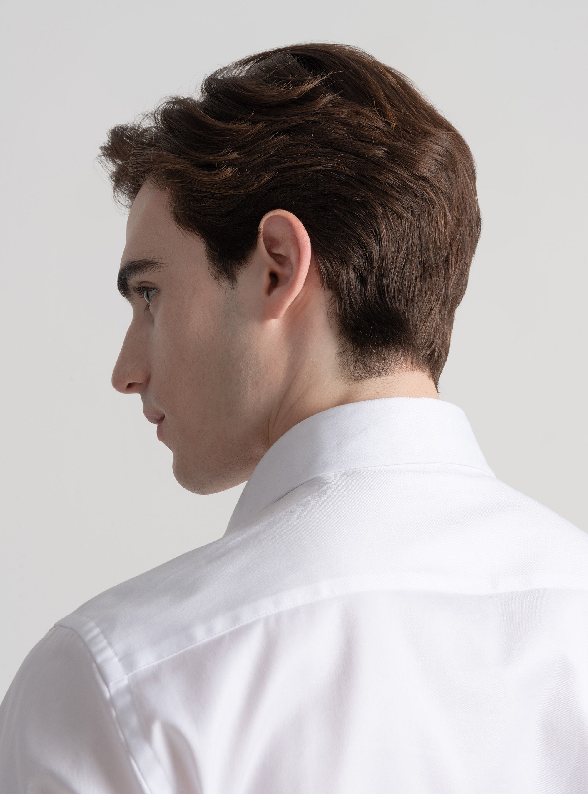 Cotton twill shirt, WHITE