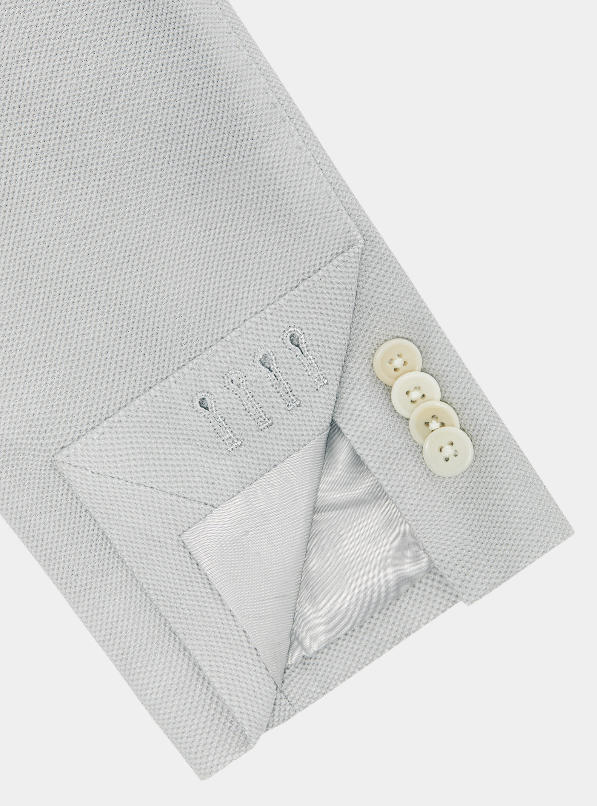 Giacca in jersey nido d'ape in misto cotone, GRIGIO CHIARO 0256C
