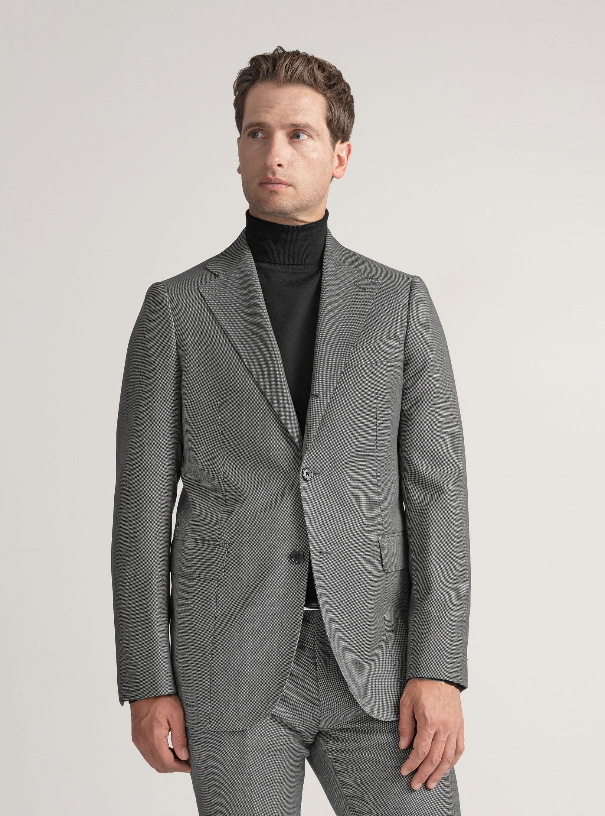Partridge eye wool suit blazer Vitale Barberis Canonico, GREY