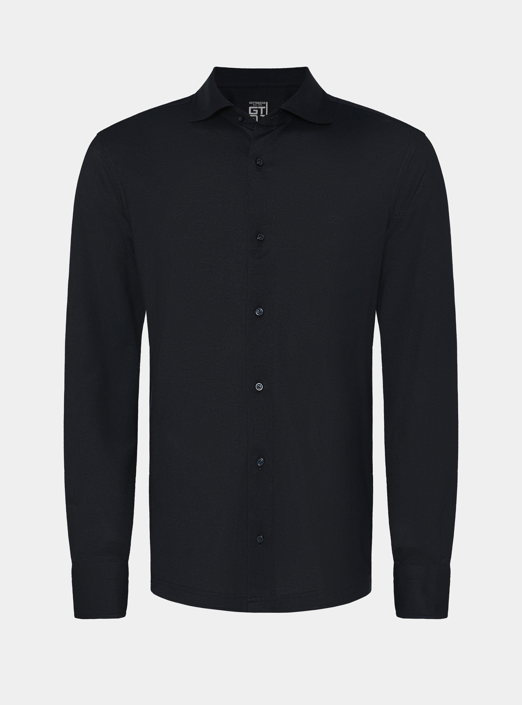 GT01 pique cotton blend polo shirt, NAVY BLUE