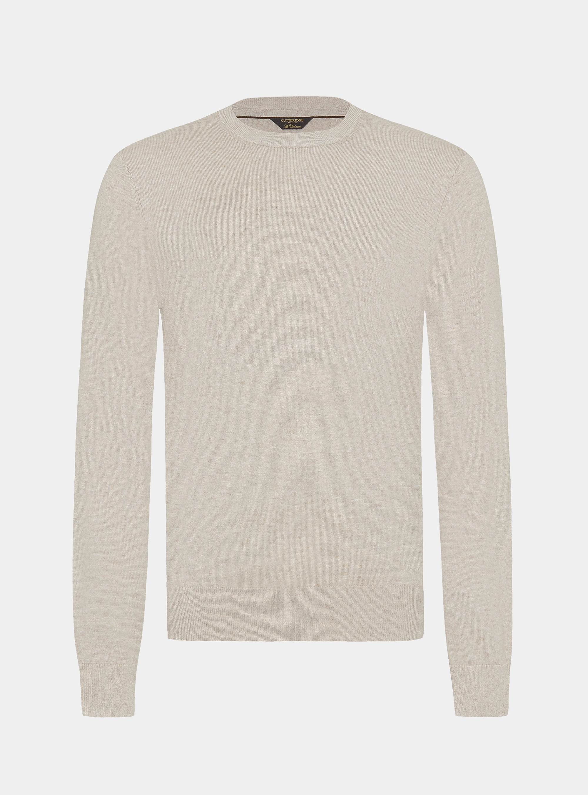 Maglia girocollo in misto lana, ECRU
