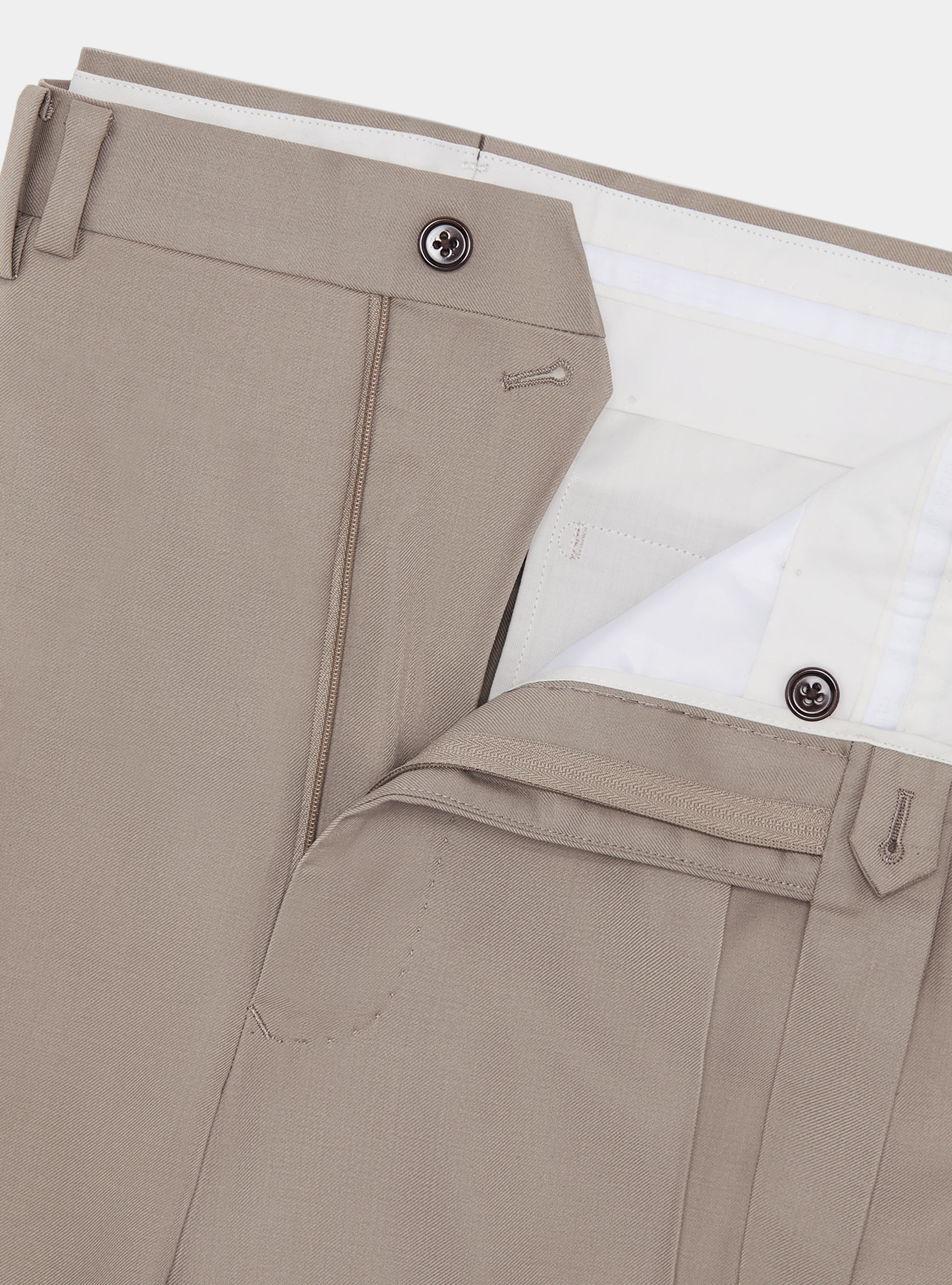 Vitale Barberis Canonico wool pleat trousers, MUD