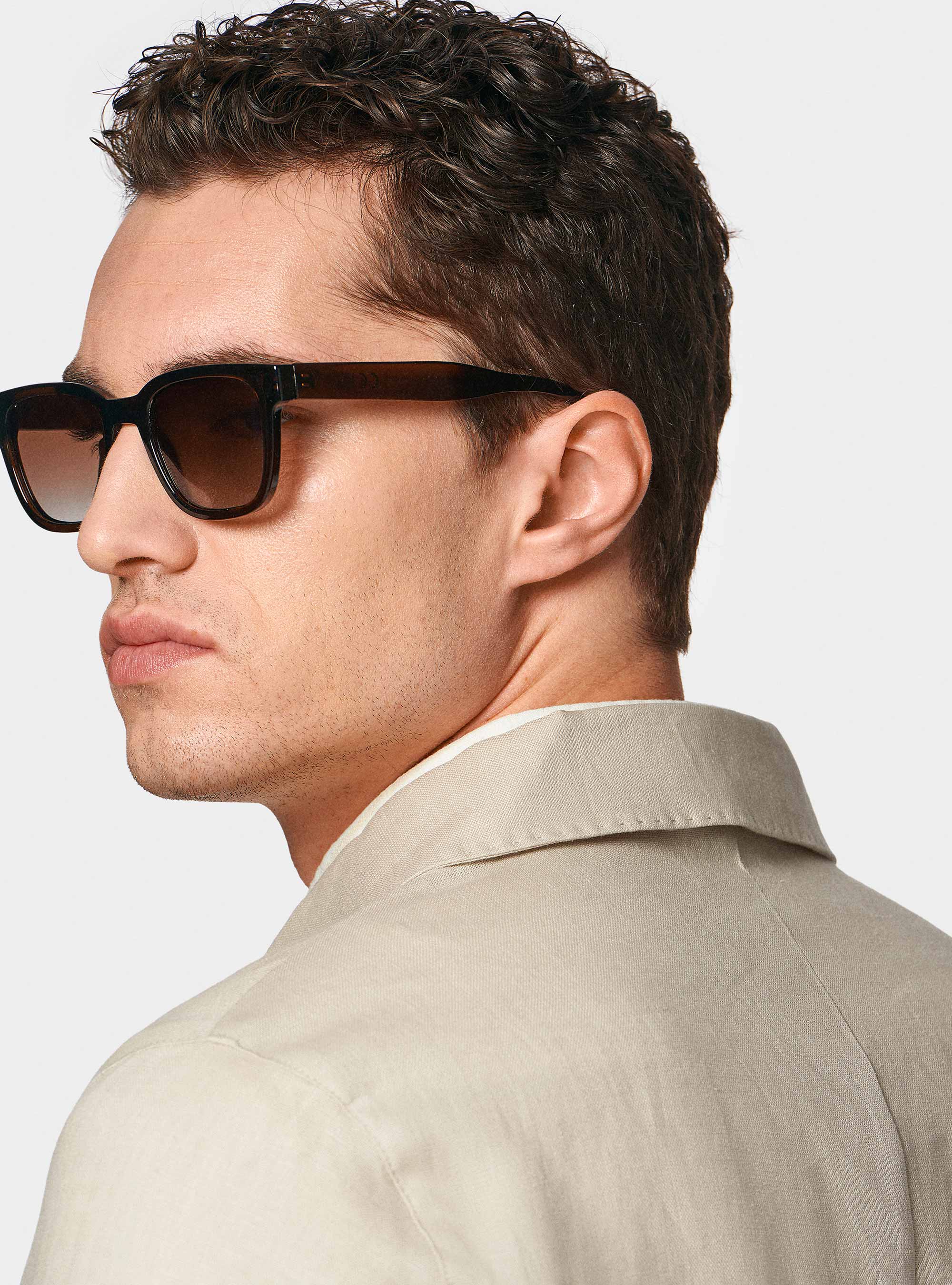 Giacca camicia in puro lino, ECRU