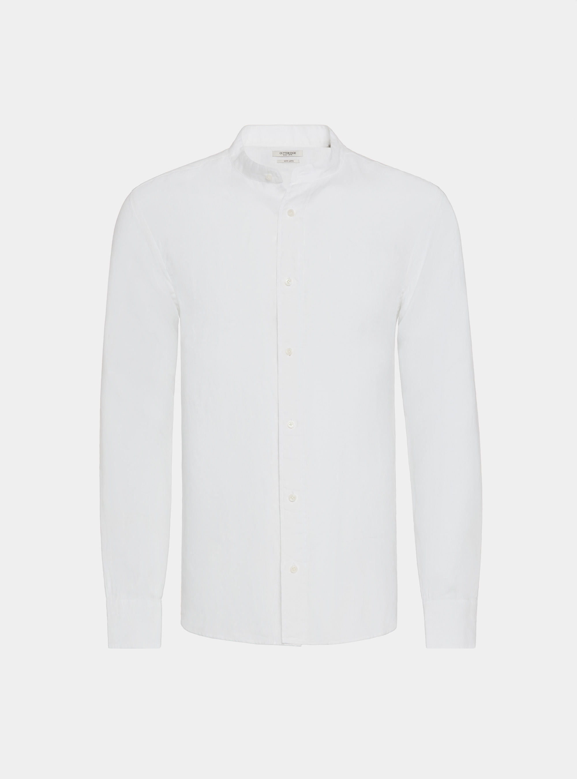 Korean shirt in pure linen, WHITE