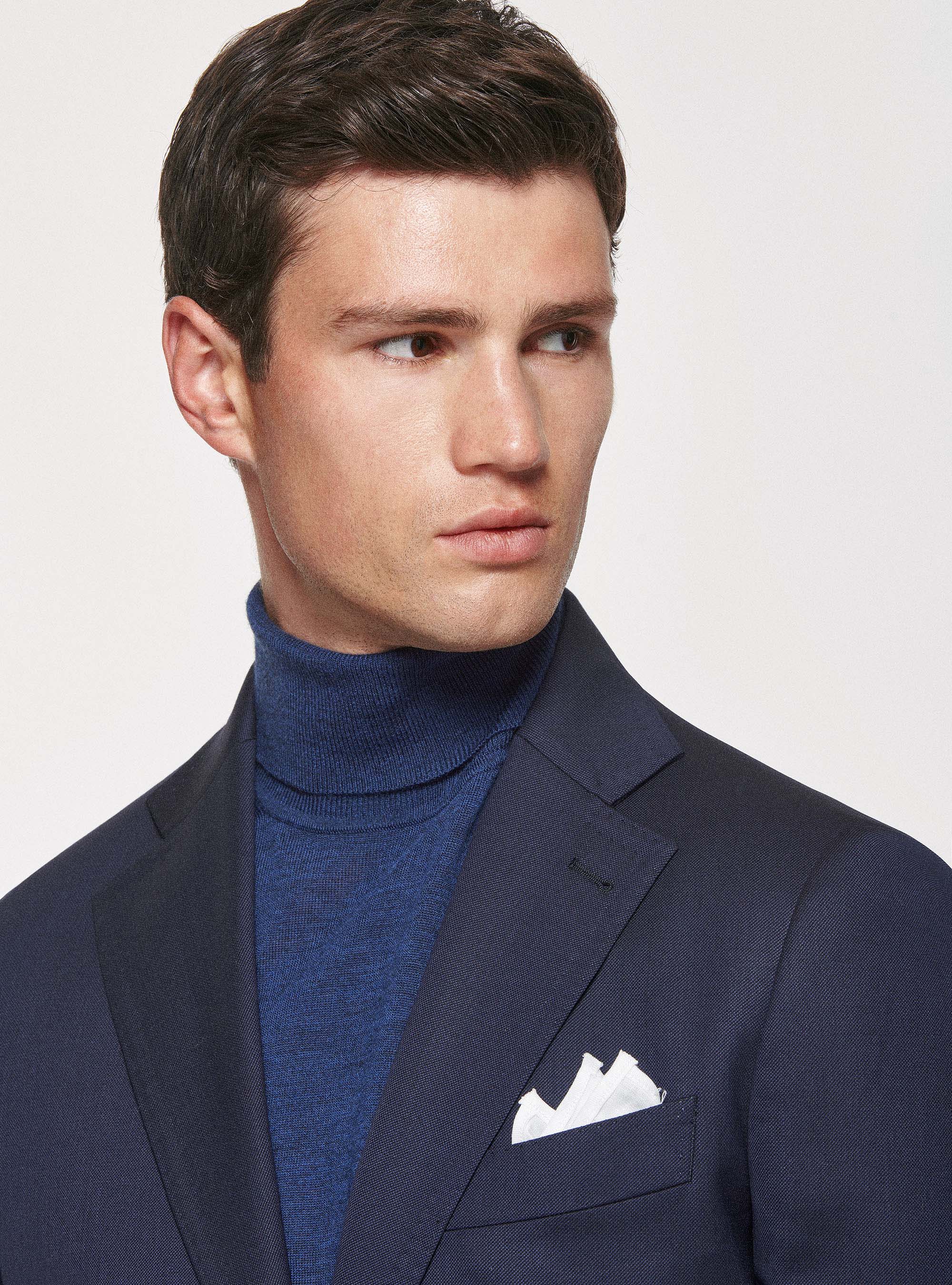 Giacca travel in pura lana stretch, BLU NAVY