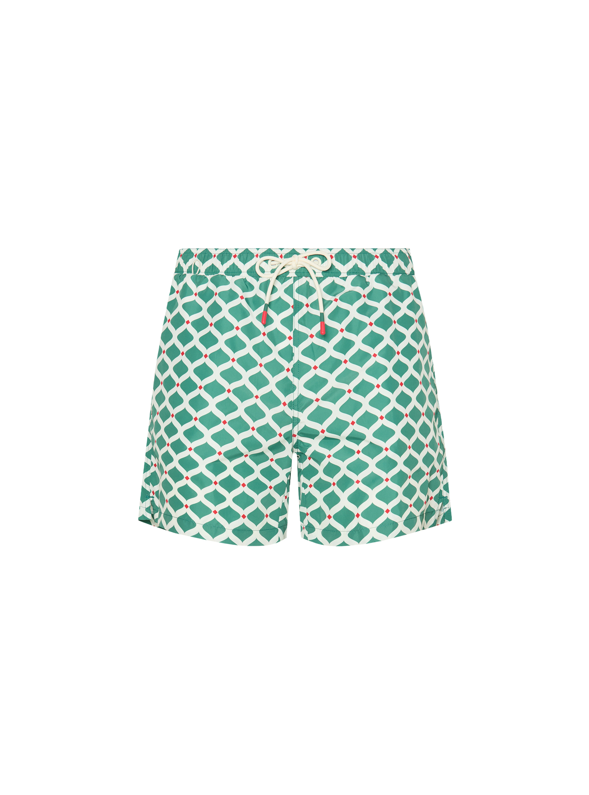 Ba&ntilde;ador con estampado geom&eacute;trico, VERDE
