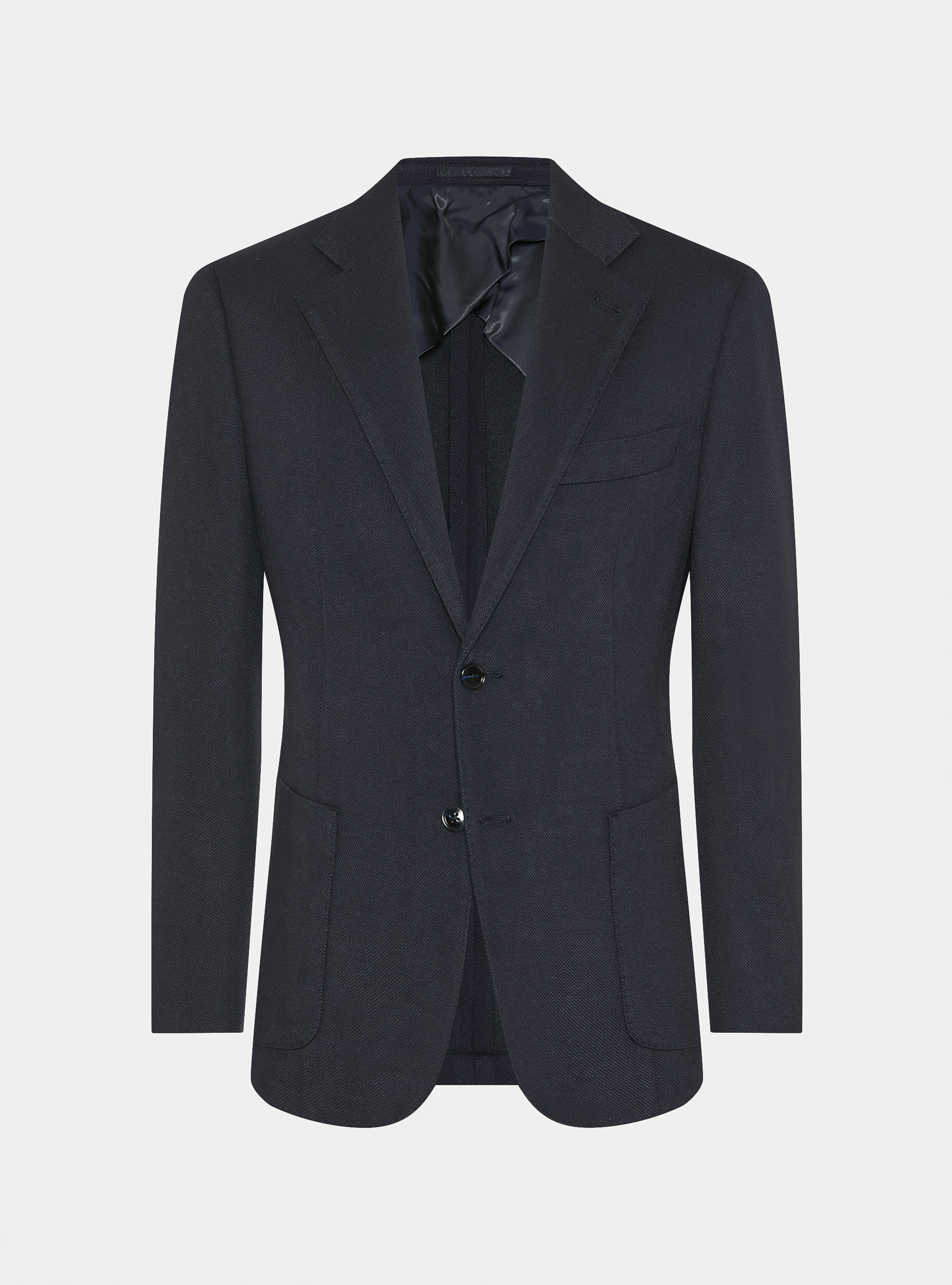 Single-breasted single jersey blazer, NAVY BLUE