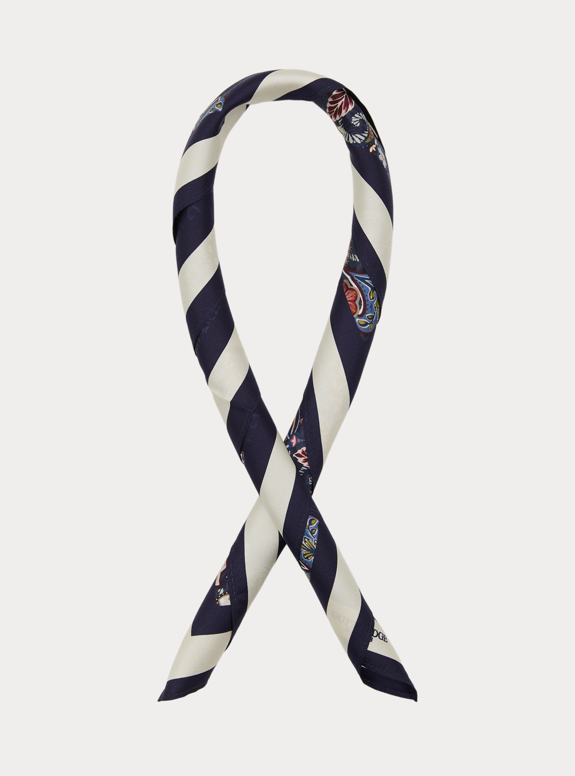 Seidentuch mit Blumenmuster, NAVY 0218C